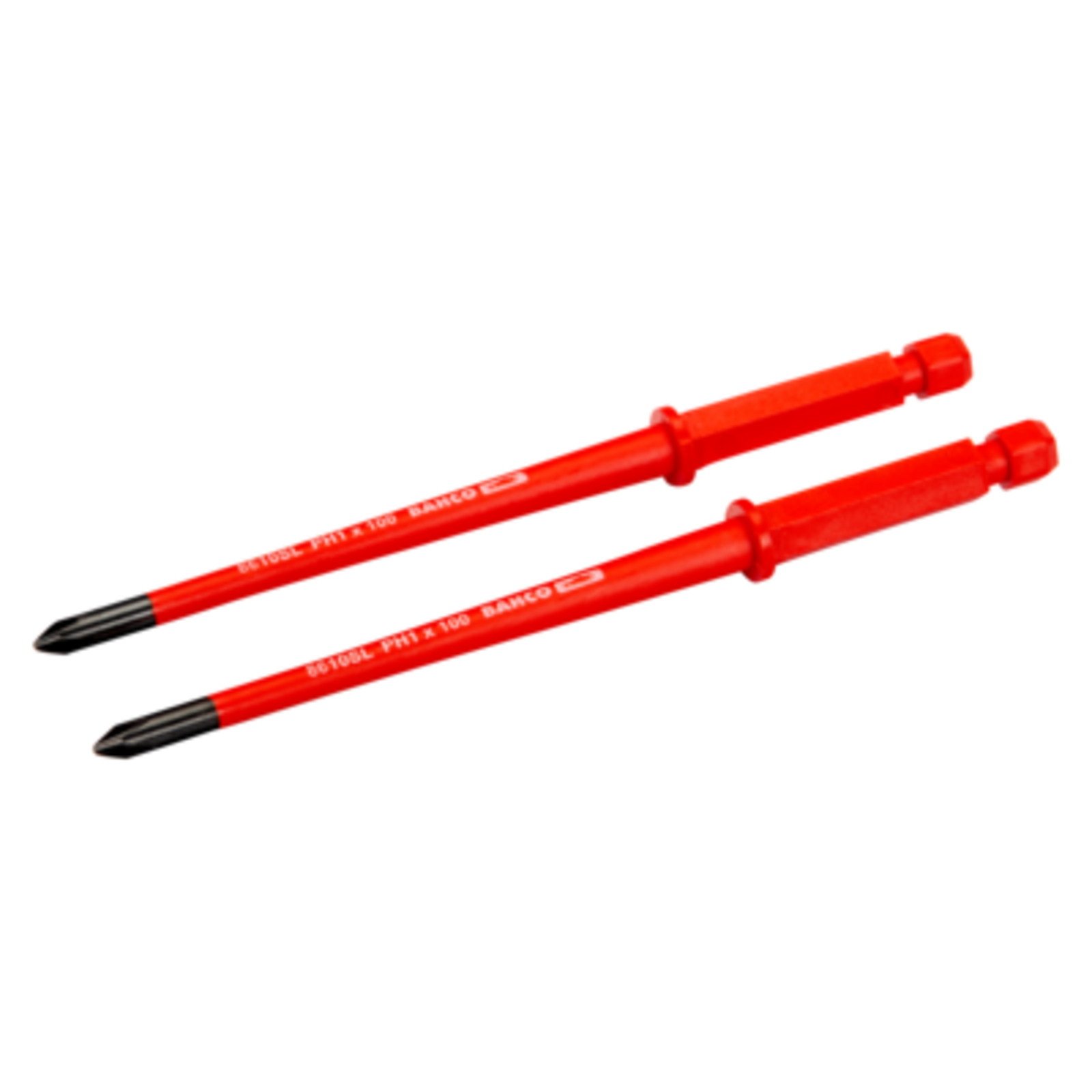 Lame interchangeable isolée Phillips PH1 100 mm 2 pièces pour tournevis cliquet BAHCO - 8610SL-2P