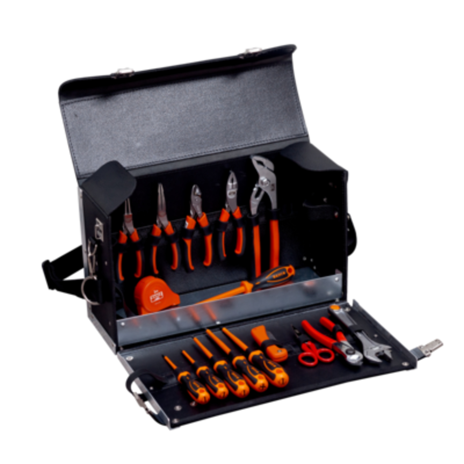 Kit d'outils électricien 16 pcs sac cuir avec tournevis isolés et pinces BAHCO - 982000170