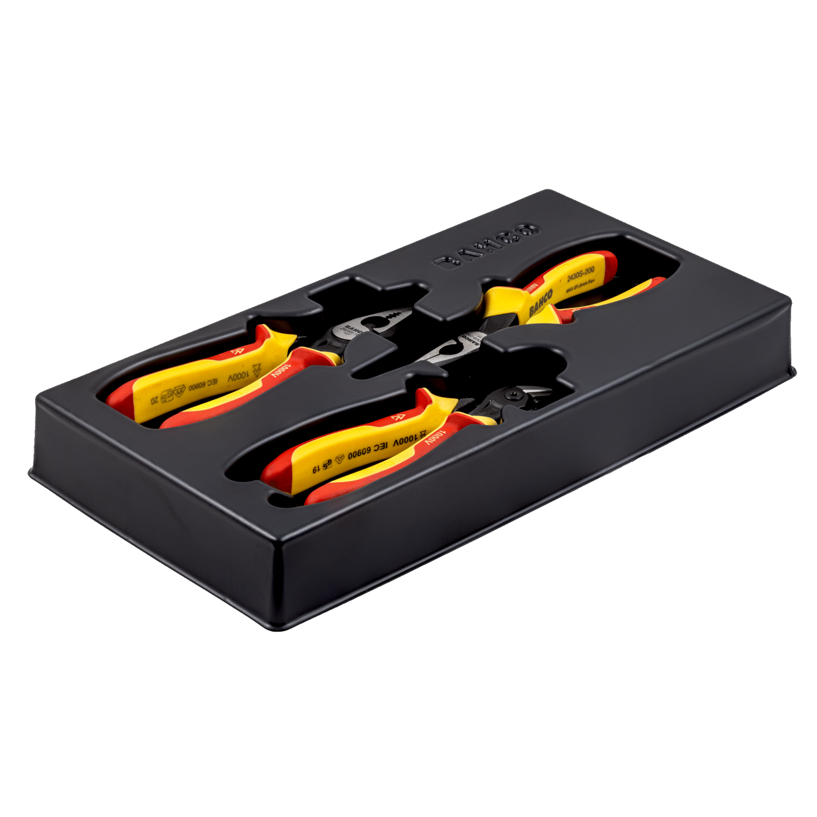 Jeu de 3 pinces isolées ERGO 160-180-200 mm 1000 V BAHCO - 9897S/3