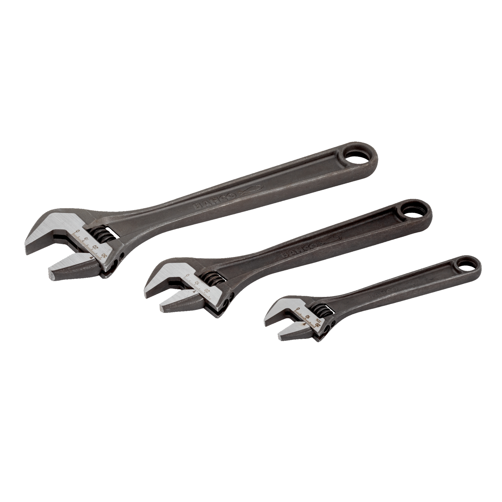 Jeu de clés à molette à écrou central 155-255 mm série 80 3 pcs BAHCO - ADJUST 3