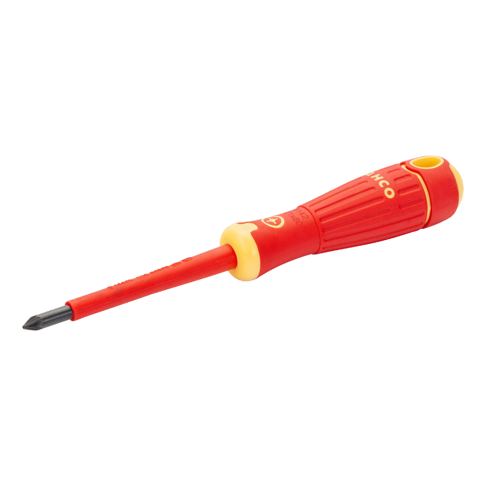 Tournevis Pozidriv isolé PZ2 100 mm manche bi-matière VDE BAHCO - B142.002.100