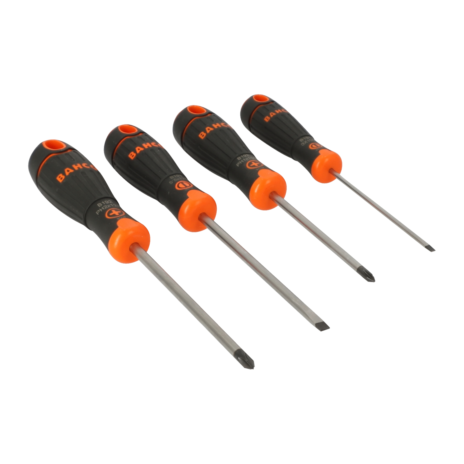 Jeu de tournevis fente et Phillips 4 pcs poignée caoutchouc BahcoFIT BAHCO - B219.004