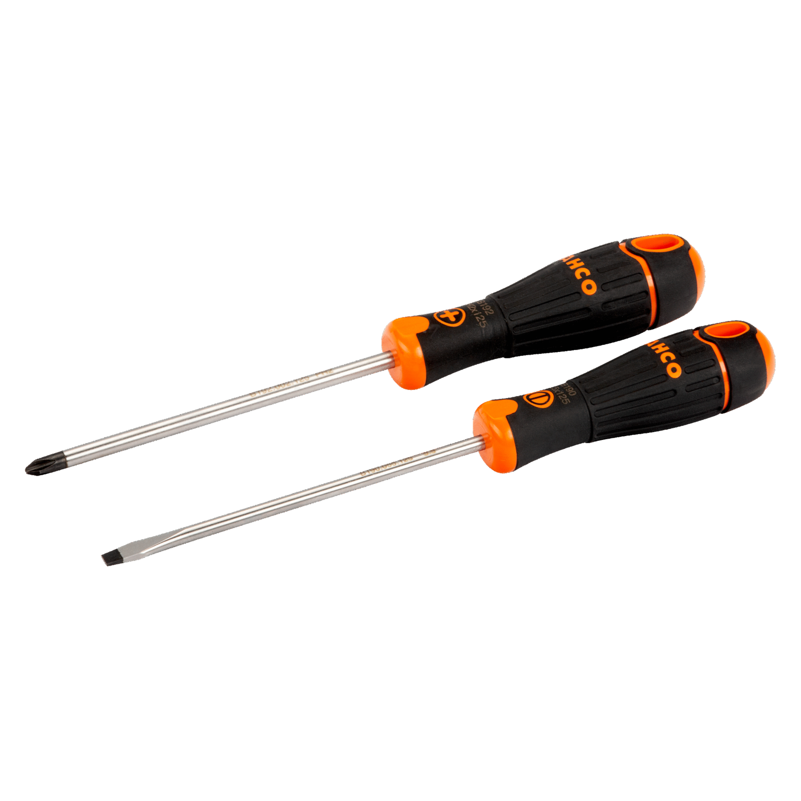 Jeu de tournevis vis à fente et Phillips 2 pcs manche caoutchouc BAHCO - B219.012