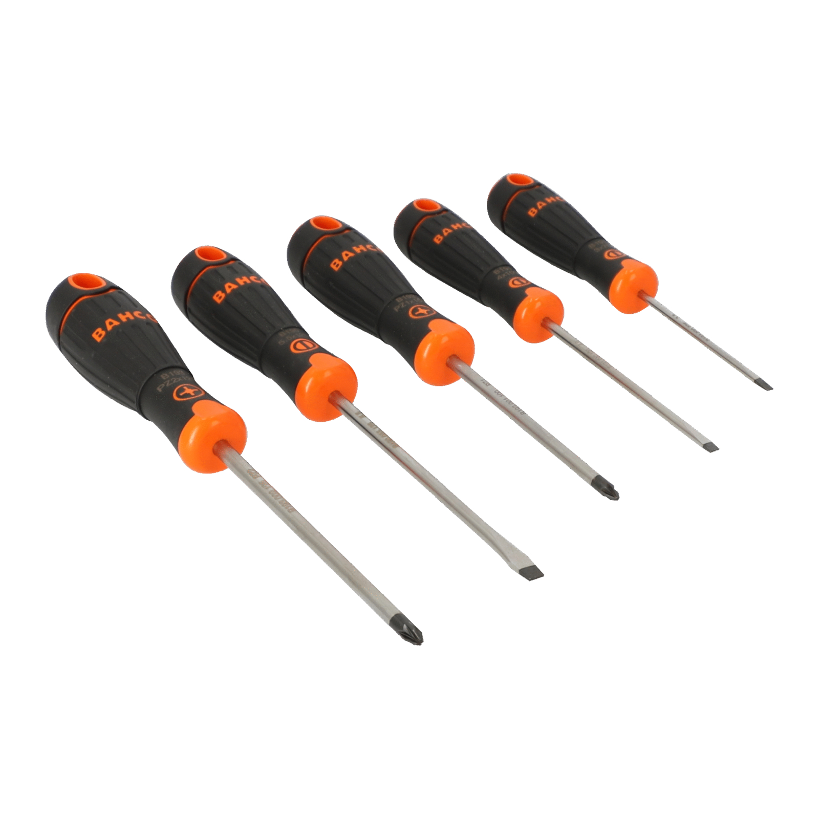 Jeu de tournevis fente/Pozidriv 5 pcs poignée caoutchouc BahcoFit BAHCO - B219.015