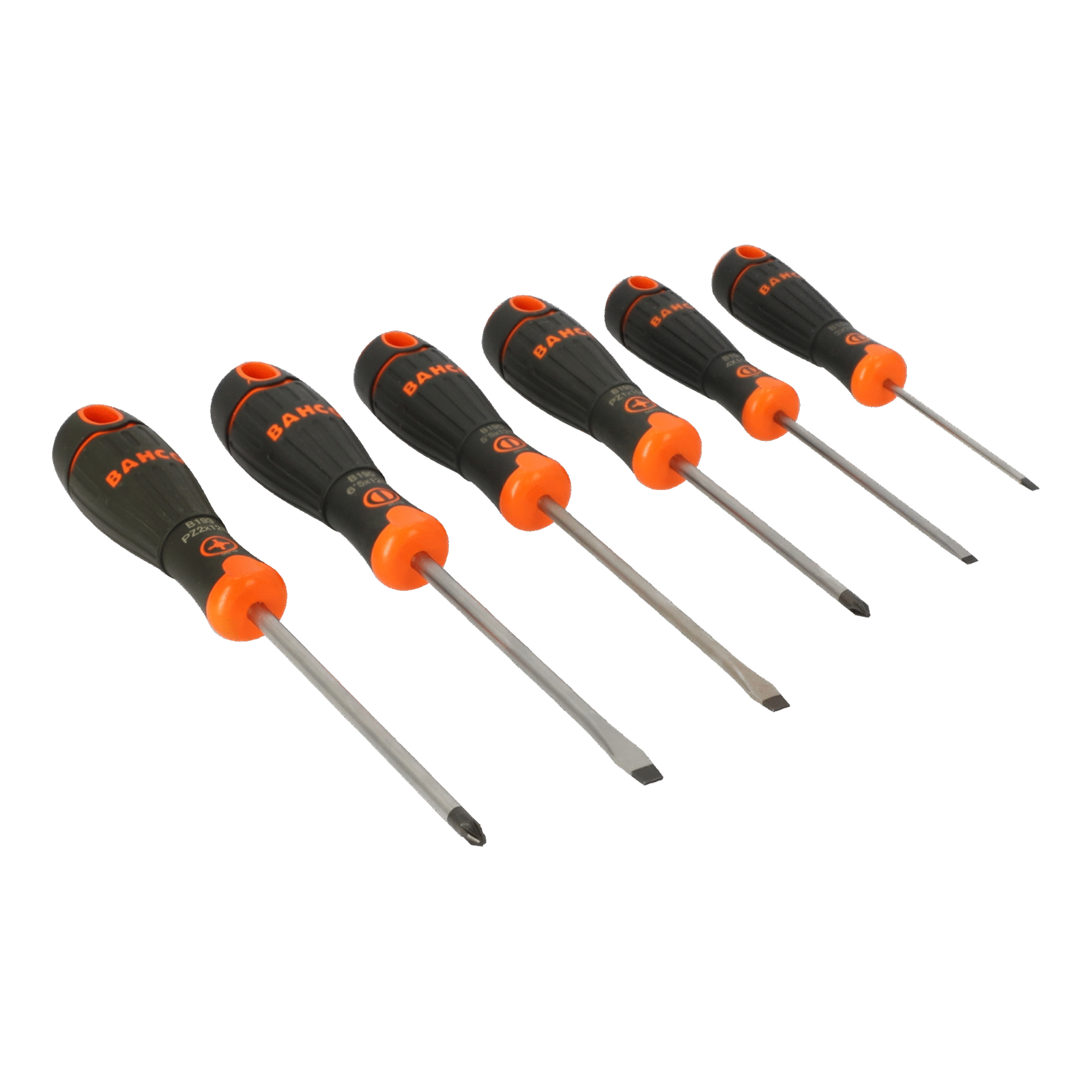 Jeu de tournevis fente et Pozidriv 6 pièces manche caoutchouc BahcoFIT BAHCO - B219.016