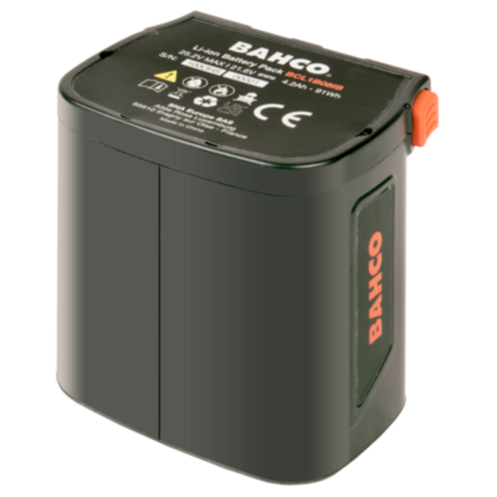 Batterie lithium-ion 21,6 V 4,2 Ah 91 Wh sans chargeur compatible tronçonneuses BAHCO - BCL1B08IB