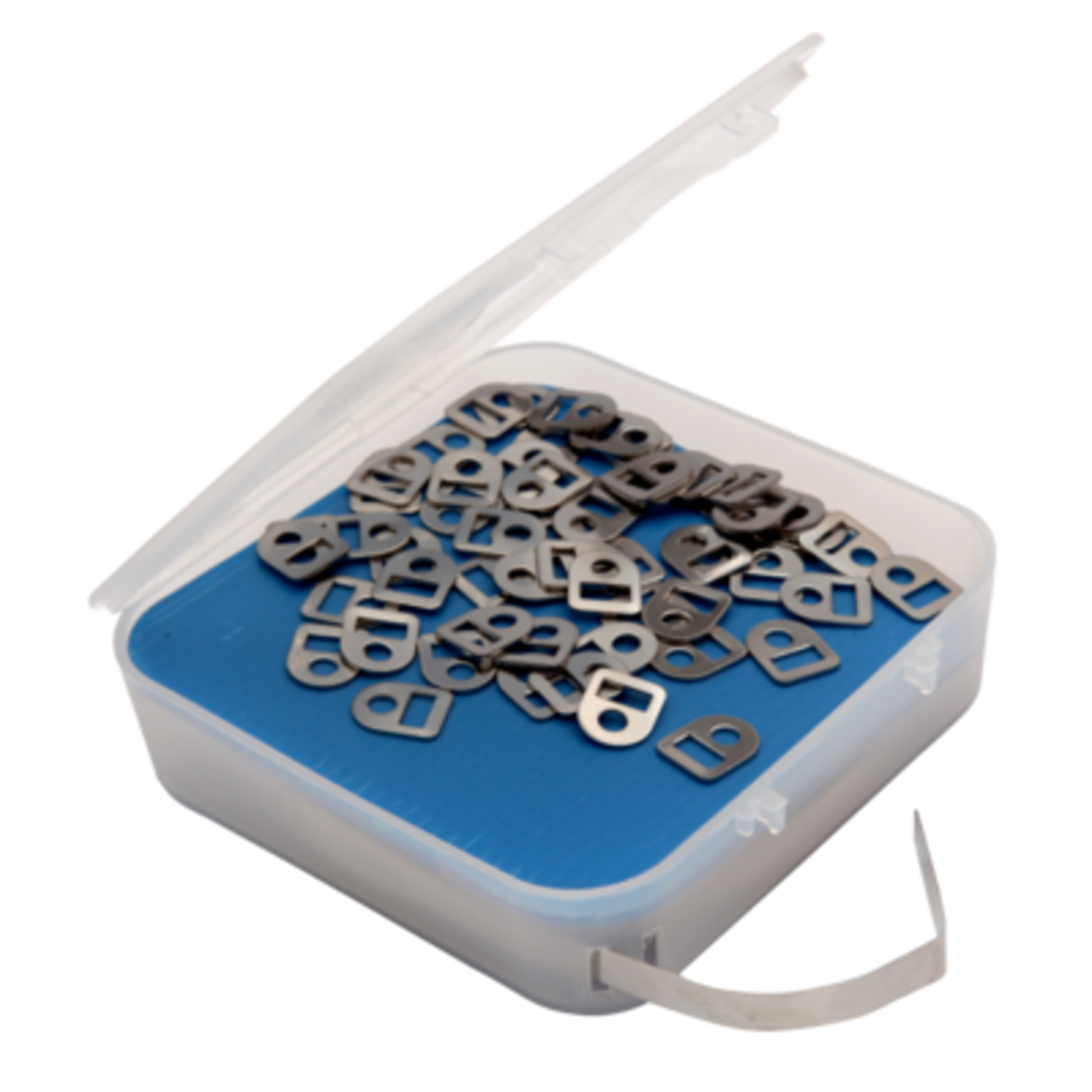 Sangle inox 5 mm 15 m avec 50 boucles en acier inoxydable AISI 430 en boîte BAHCO - BE2512005
