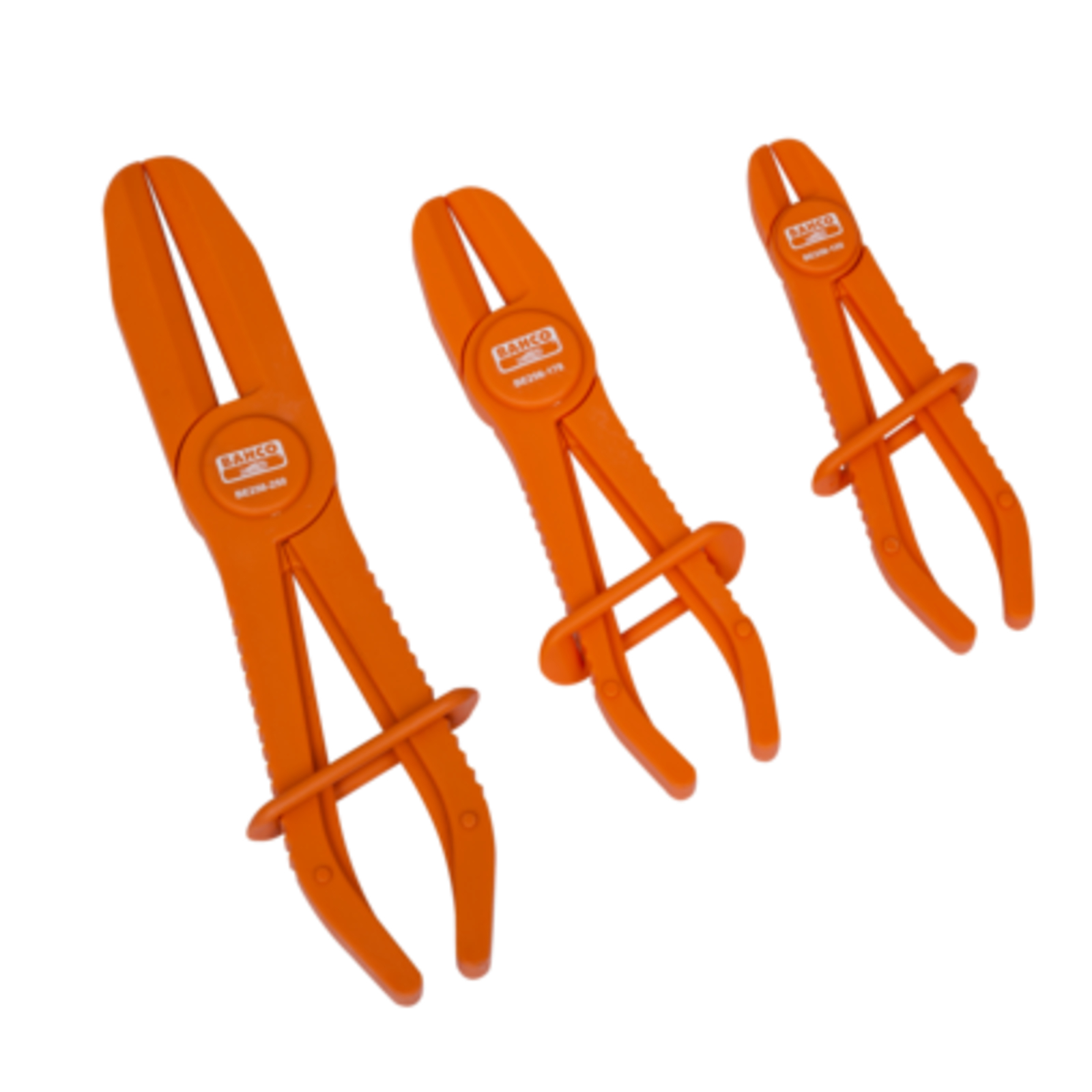 Jeu de 3 pinces pour durites nylon + fibre de verre 155-178-250 mm BAHCO - BE256P3