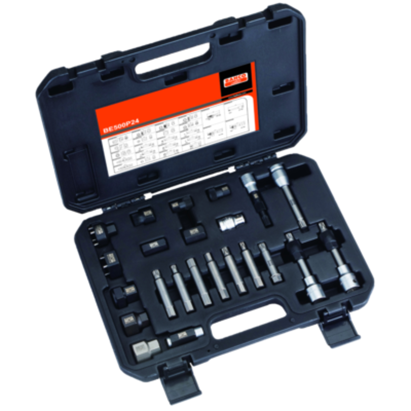 Coffret d'extraction alternateur 24 pièces universel Bosch Valeo avec boîtier BAHCO - BE500P24