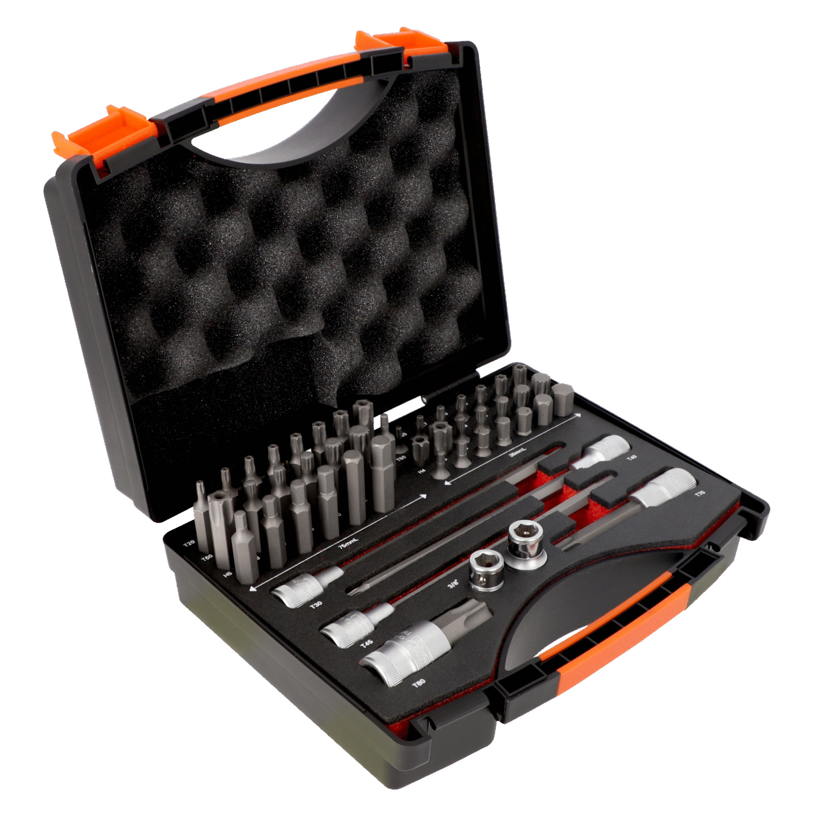 Coffret 49 pièces douilles et embouts 6 pans XZN Torx secteur auto BAHCO - BE5049