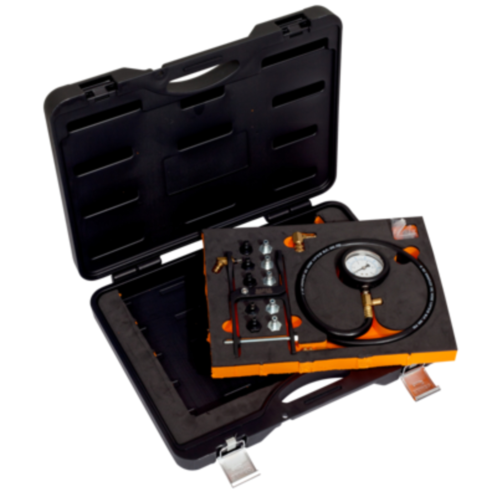 Coffret testeur pression huile moteur avec manomètre 0-10 bar et accessoires BAHCO - BE52002