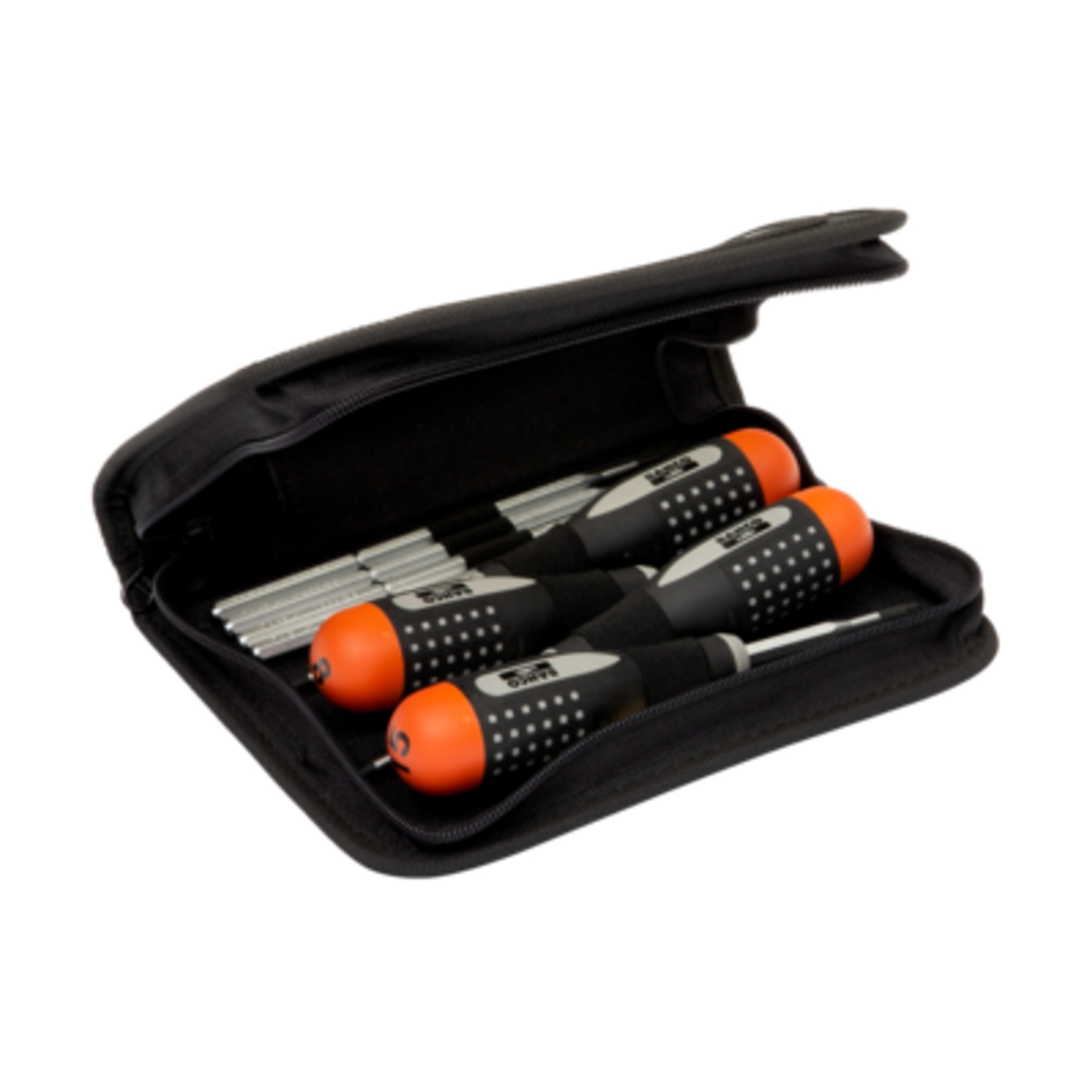 Jeu de tournevis dynamométriques pré-réglés fixes ERGO 4 poignées 8 lames Torx et Torx Plus avec étui BAHCO - BE-6990-IPSET