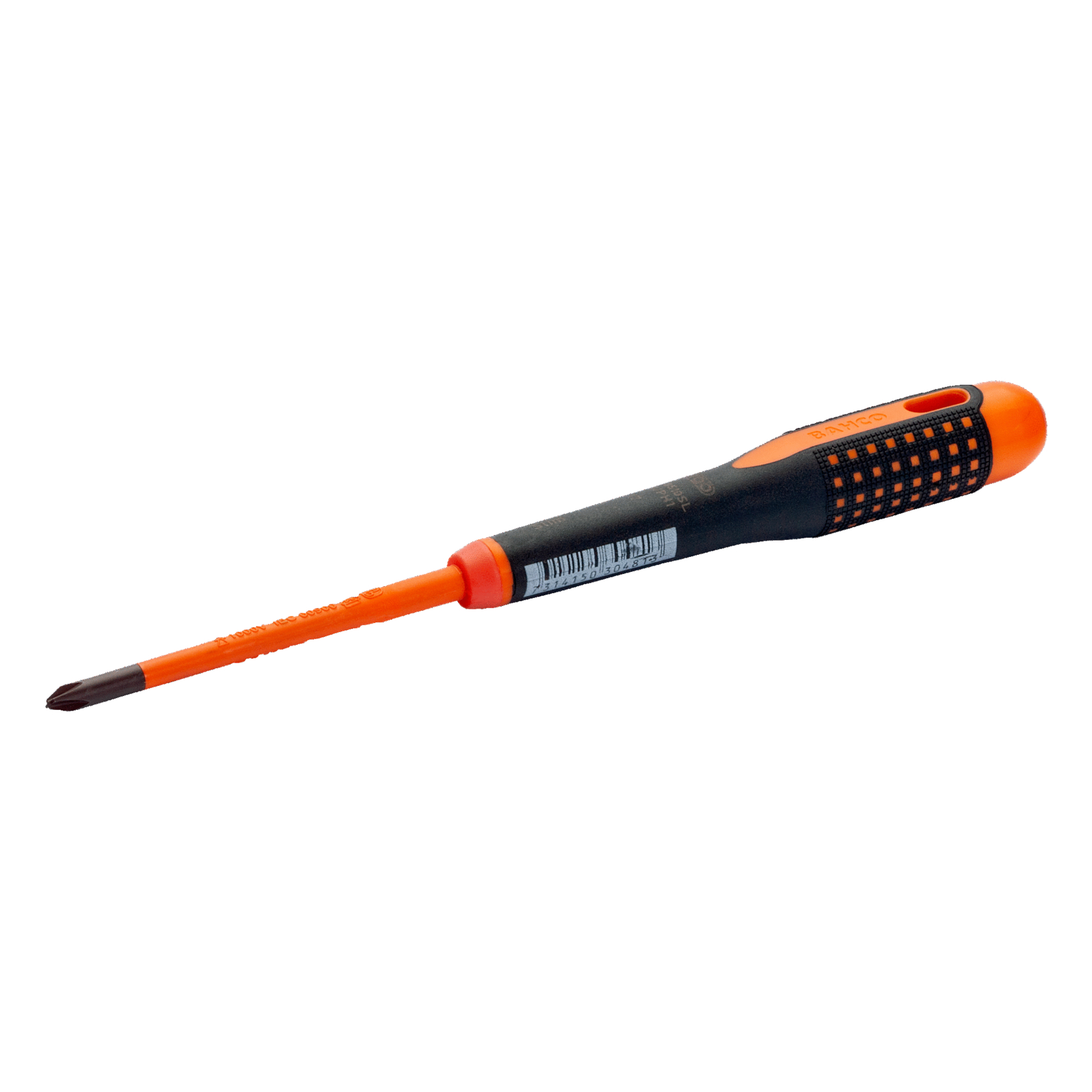 Tournevis isolé VDE ERGO slim 5 mm/PH1 lame fine 80 mm manche trimatière BAHCO - BE-8510SL