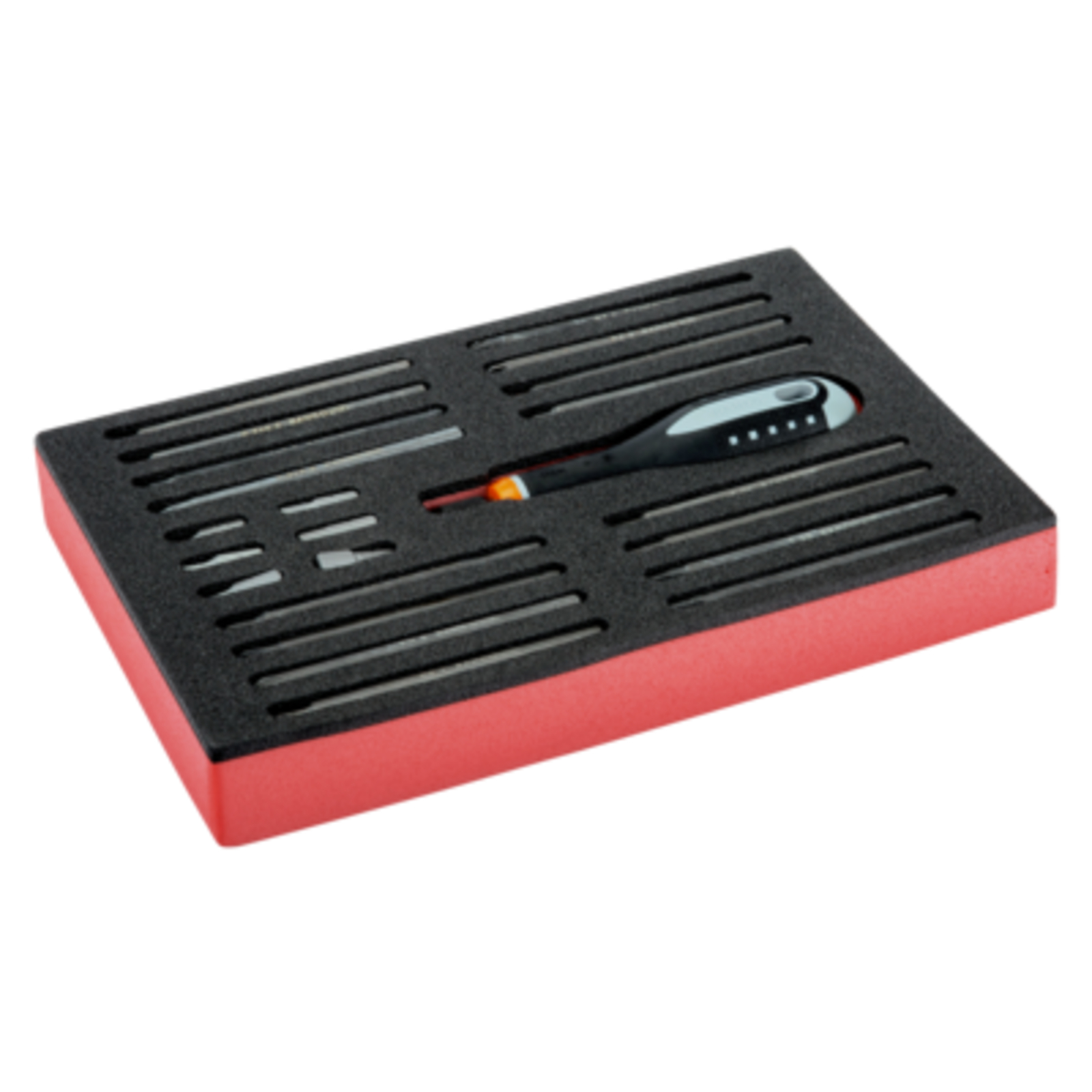 Tournevis ERGO 22 pièces avec poignée caoutchouc et embouts interchangeables fente/Phillips/Pozidriv/TORX BAHCO - BE-8576