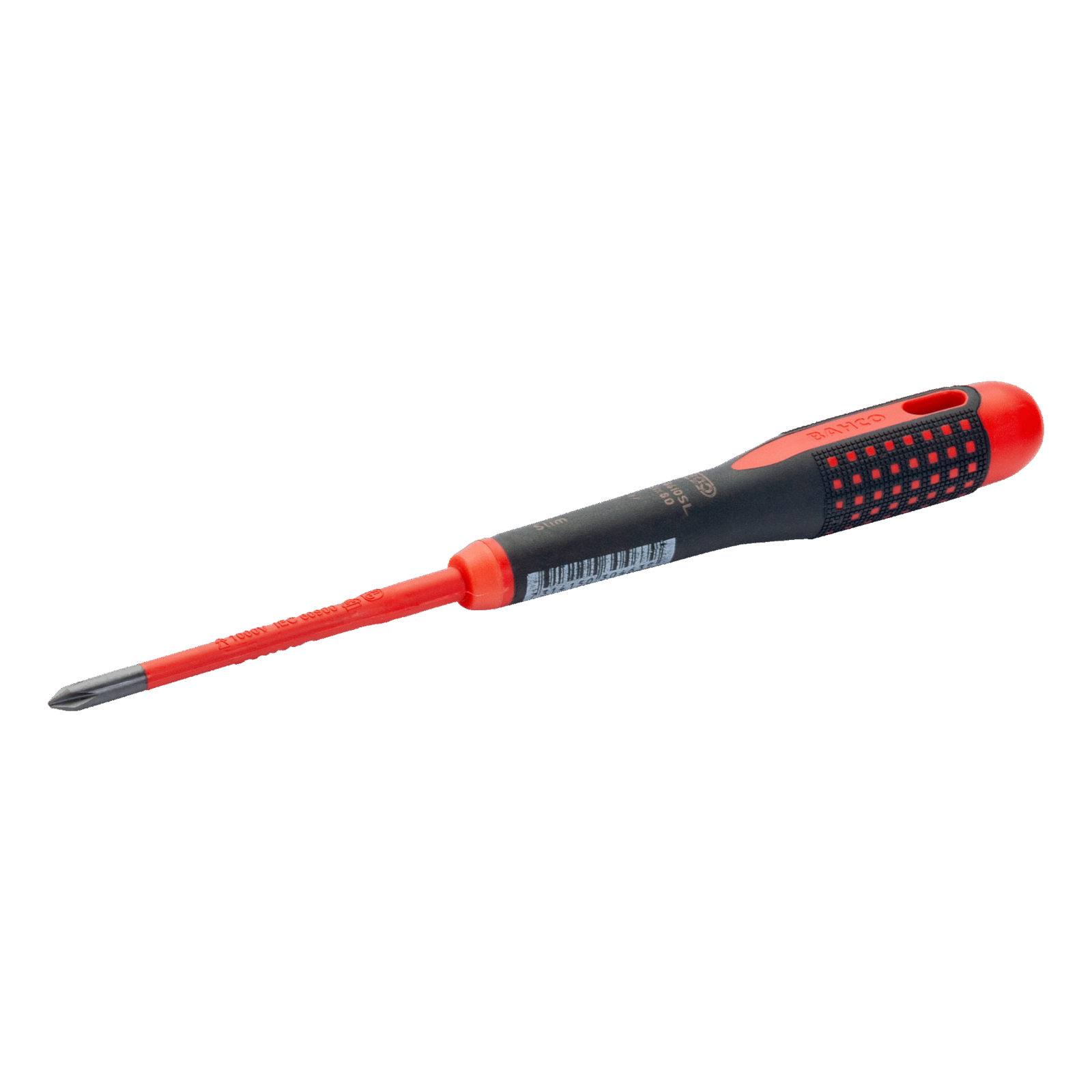 Tournevis Phillips isolé VDE lame fine 100 mm manche tri-matière PH2 BAHCO - BE-8620SL