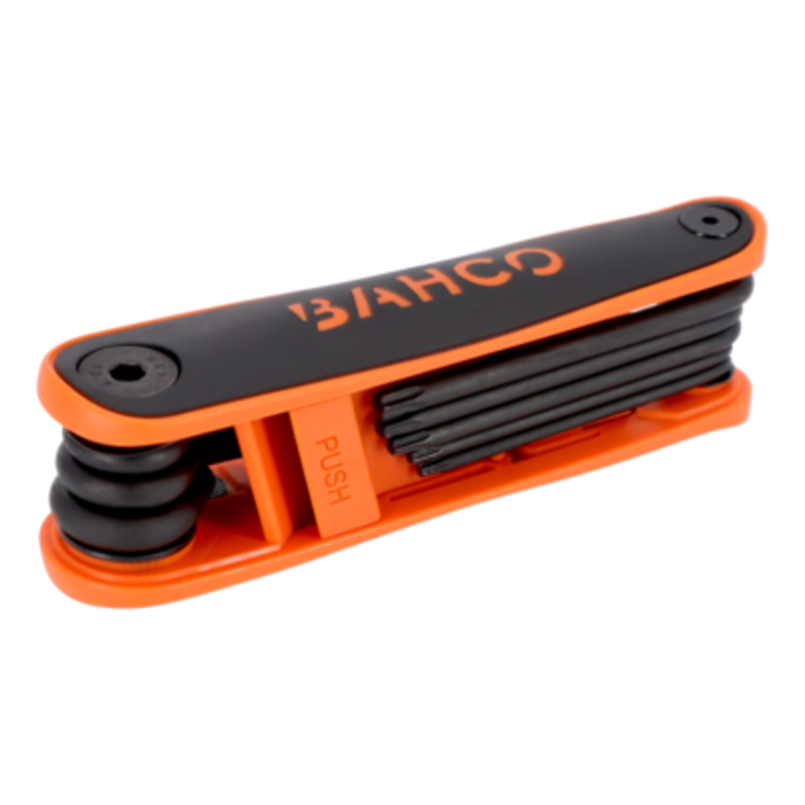 Jeu de clés mâles Torx repliable 8 pièces finition phosphatée poignée souple BAHCO - BE-8975B