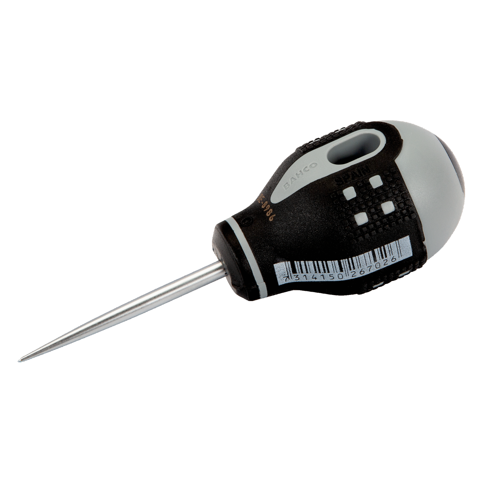 Poinçon ERGO pointe ronde 6 mm lame 50 mm poignée caoutchouc BAHCO - BE-8986