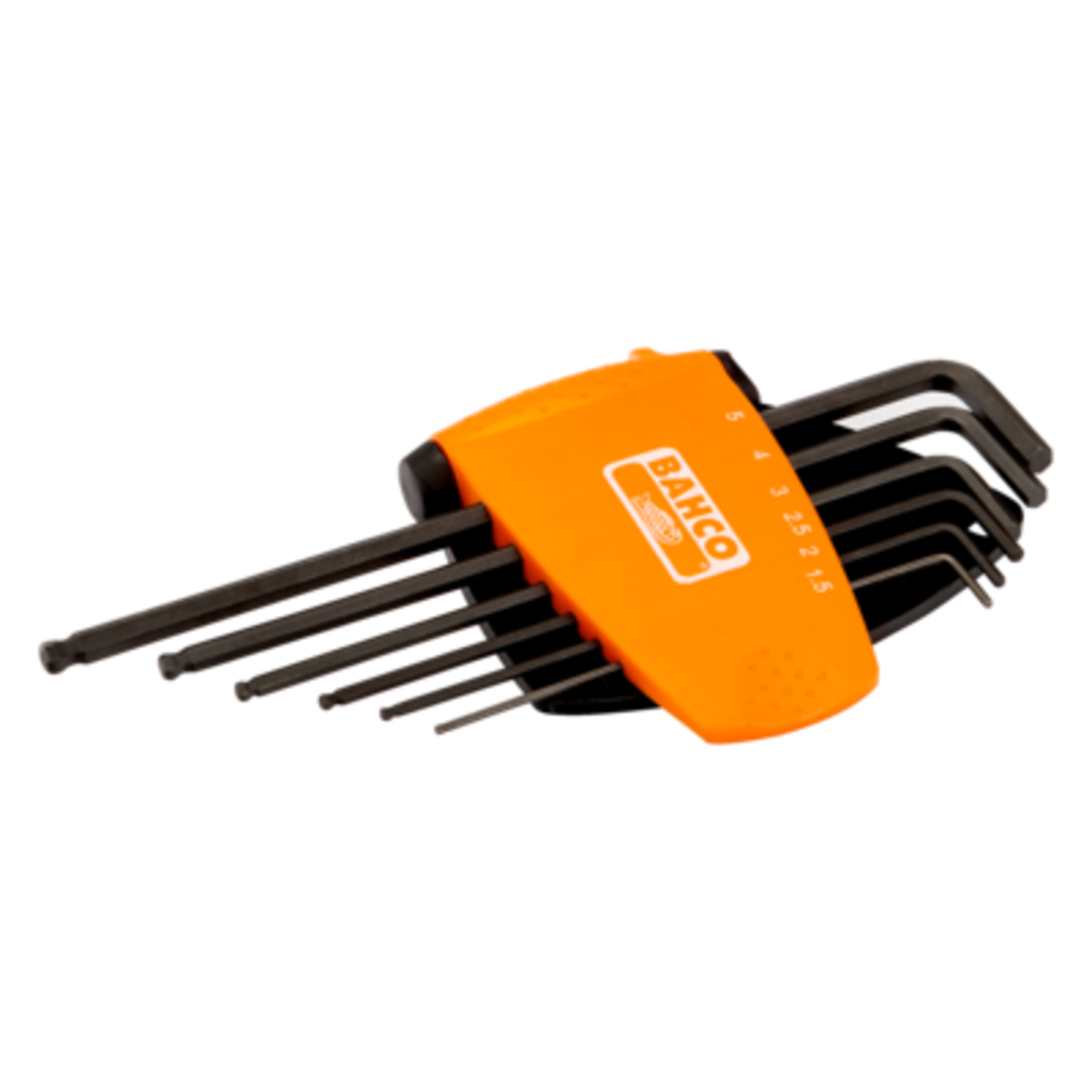 Jeu de clés mâles 6 pans tête sphérique longues métriques 1.5-5 mm 6 pcs BAHCO - BE-9676