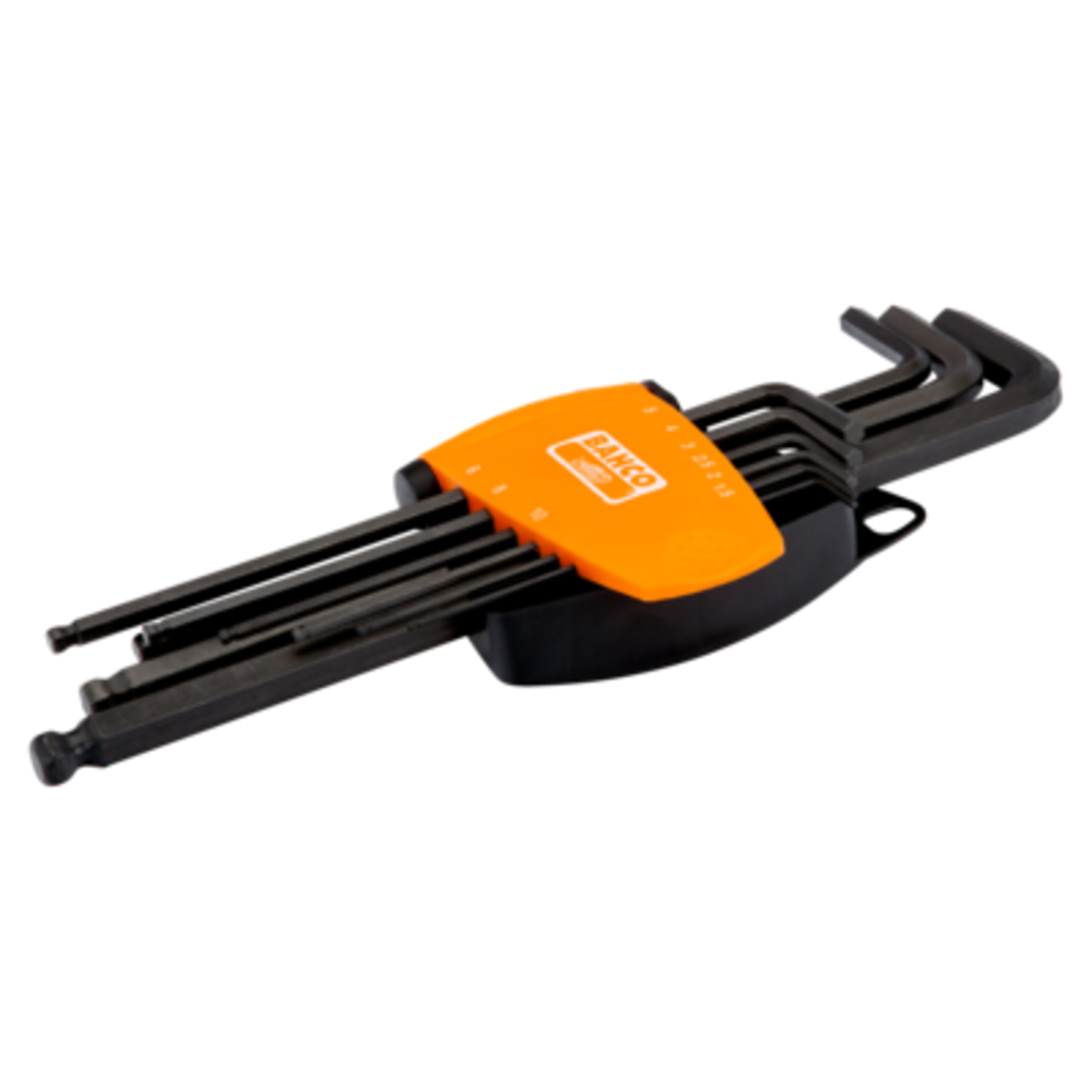 Jeu de clés mâles 6 pans tête sphérique métriques 9 pcs avec support compact BAHCO - BE-9678