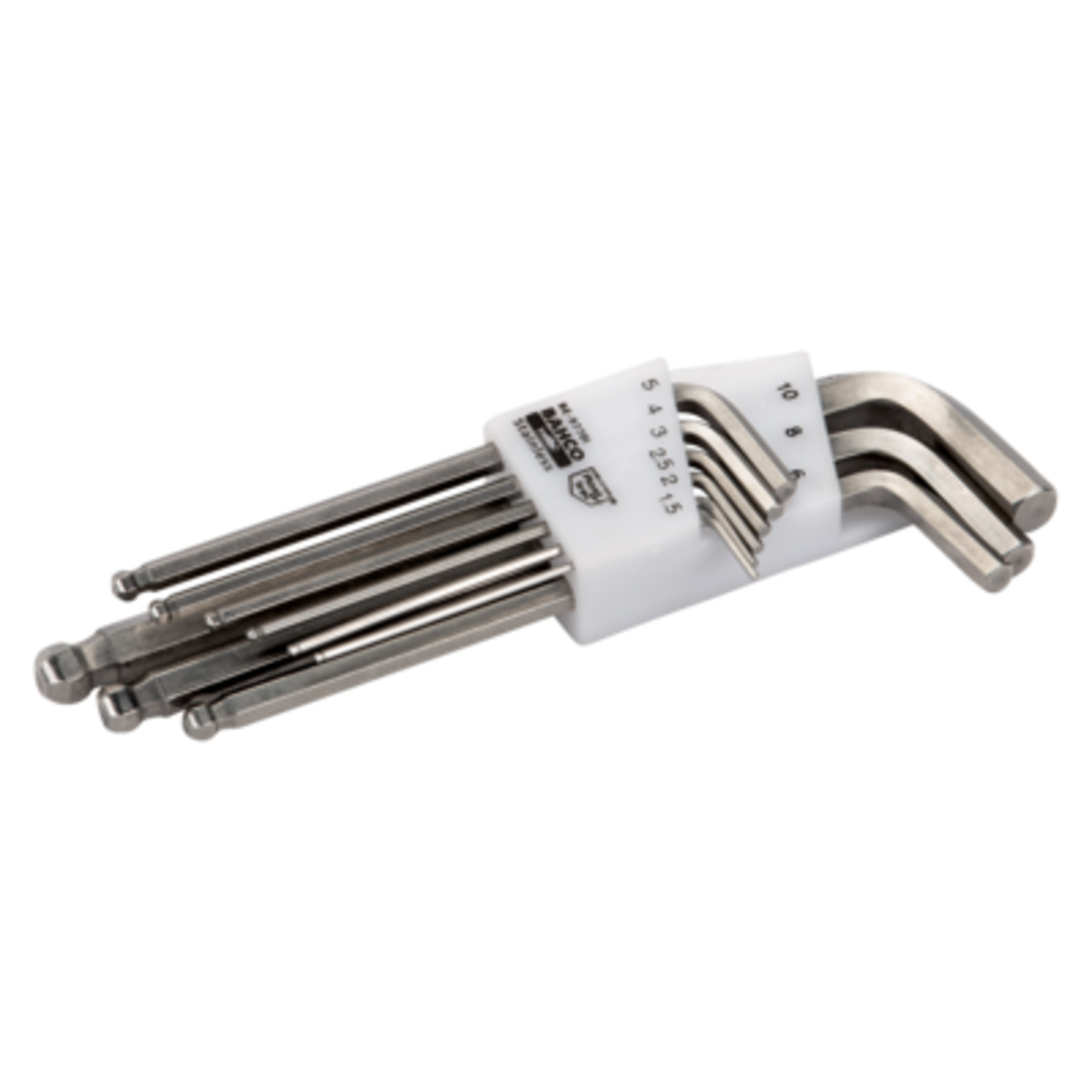 Jeu de clés mâles coudées tête sphérique 9 pcs métriques inox BAHCO - BE-9770I
