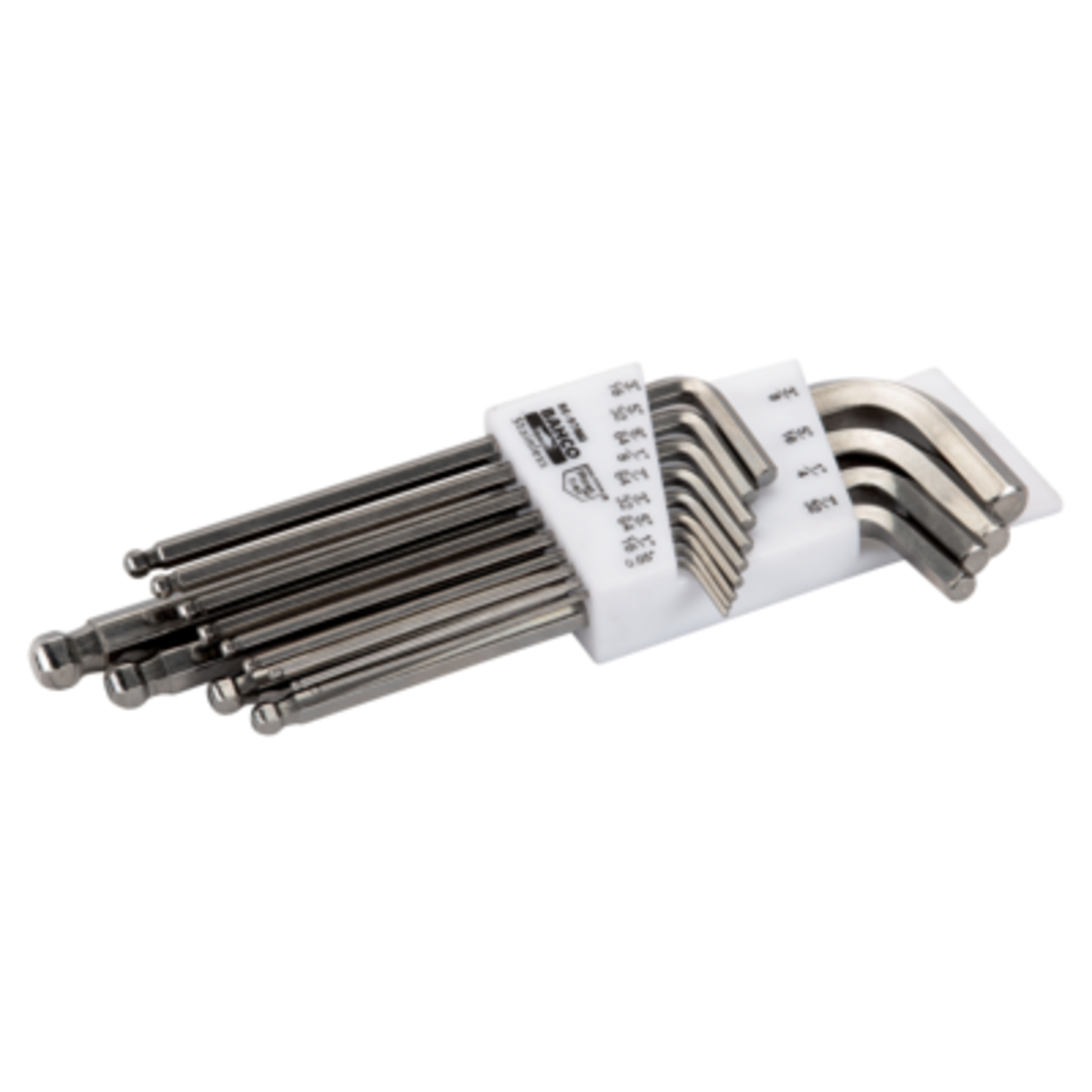 Jeu de clés mâles coudées inox tête sphérique longue pouces 13 pcs BAHCO - BE-9786I
