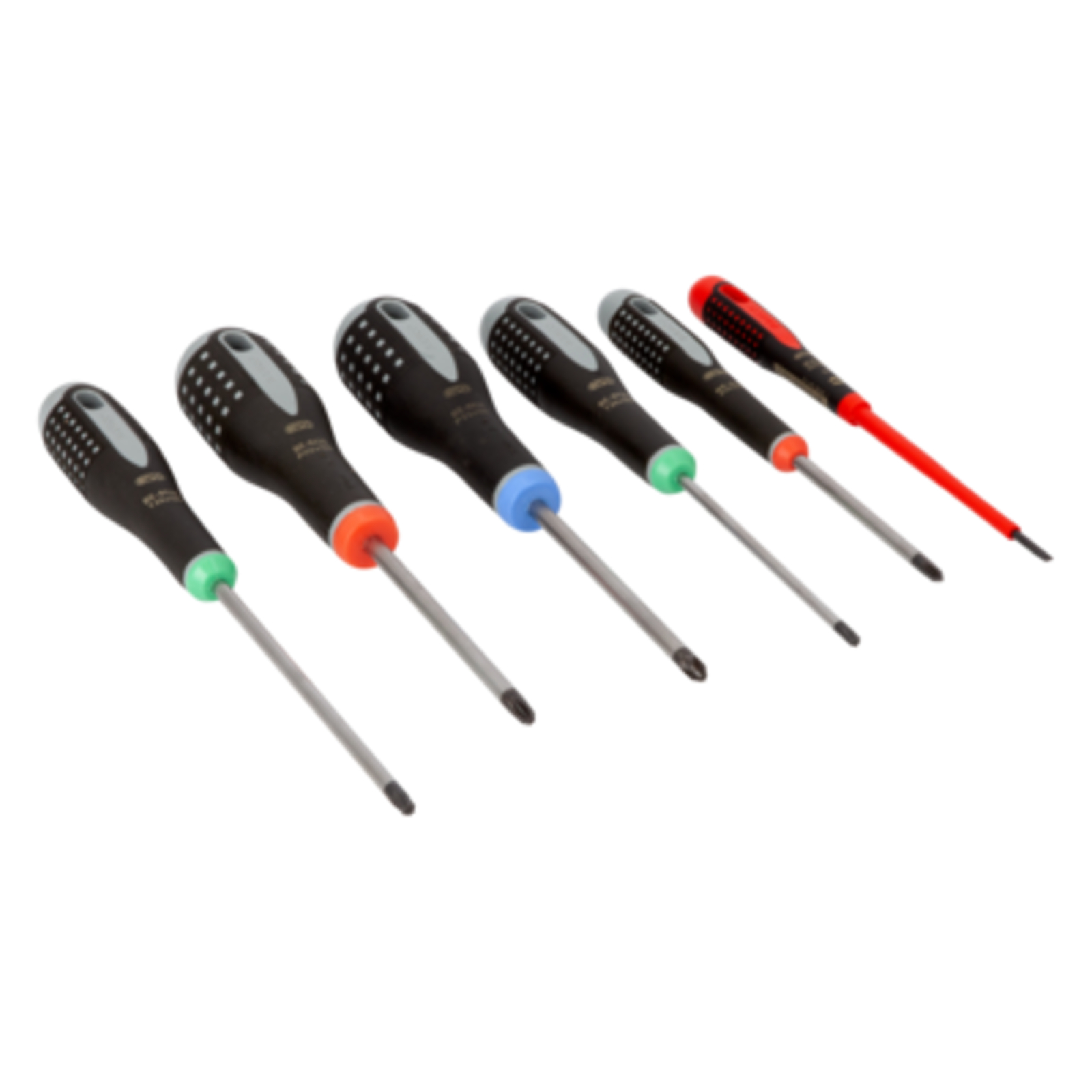 Jeu de tournevis 6 pcs fente/Phillips/Pozidriv/TORX ERGO poignée caoutchouc BAHCO - BE-9871