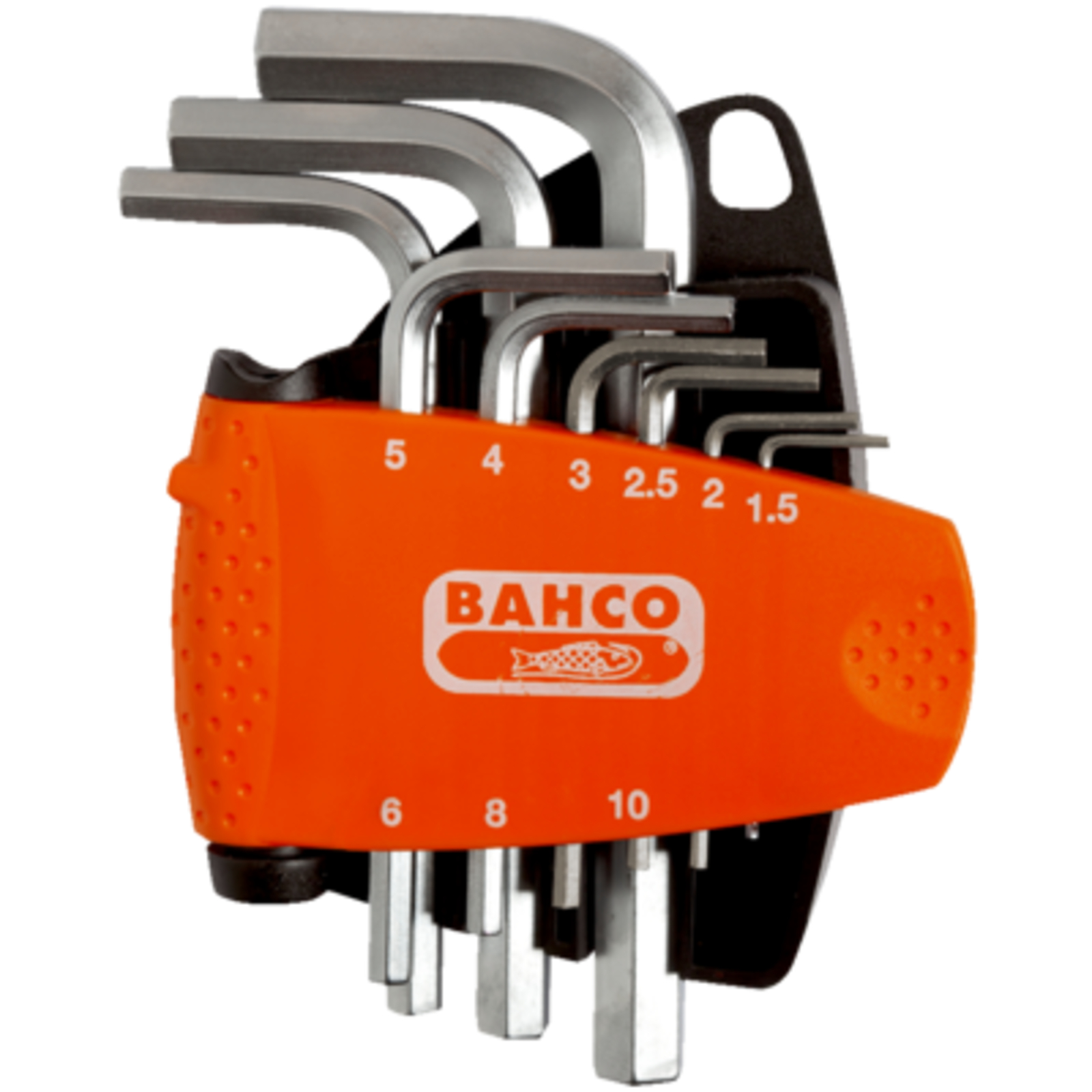 Jeu de clés mâles 6 pans métriques 9 pièces finition nickelée support compact BAHCO - BE-9878