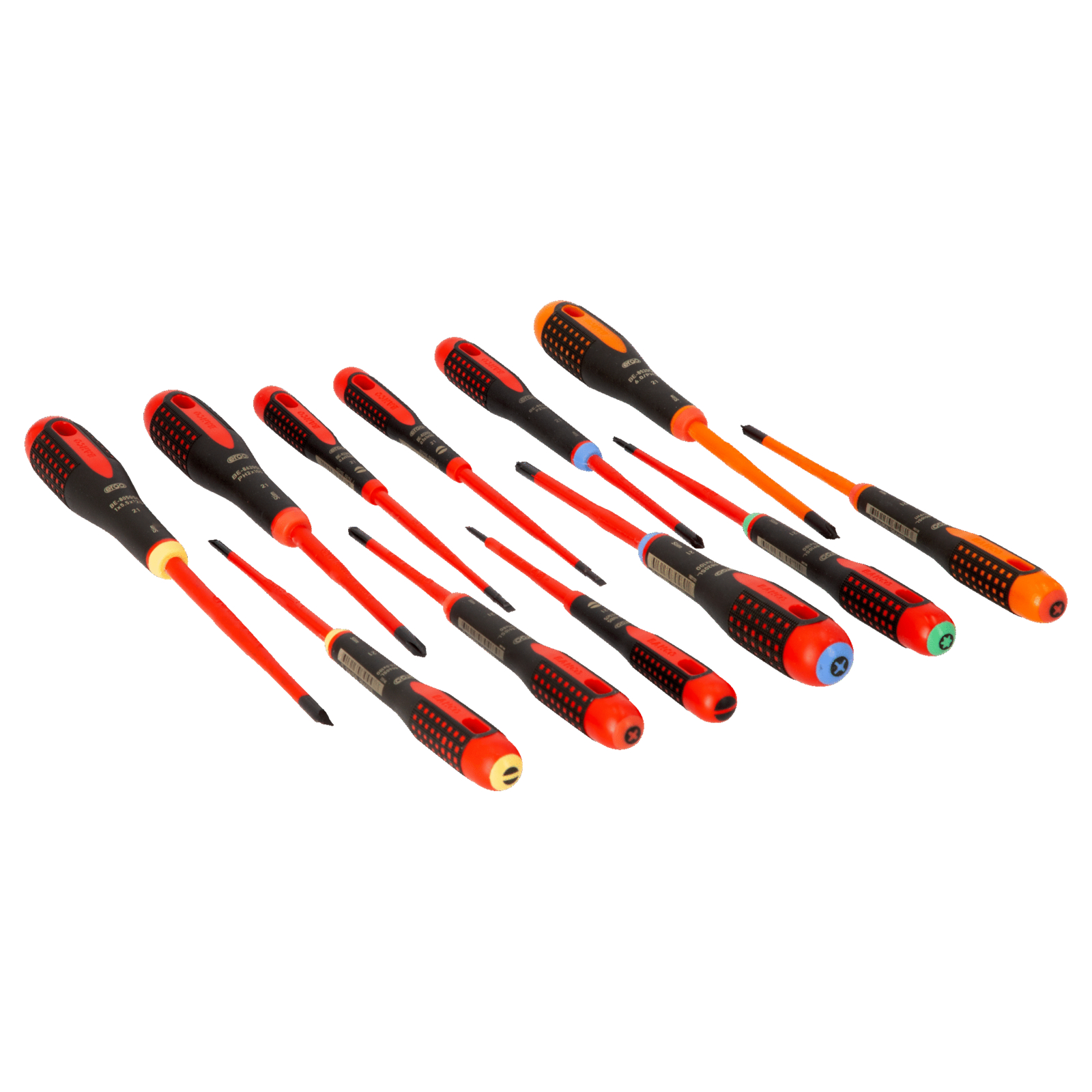 Jeu de tournevis ERGO Slim isolés VDE manche tri-matière 12 pcs 1000 V BAHCO - BE-9878SL