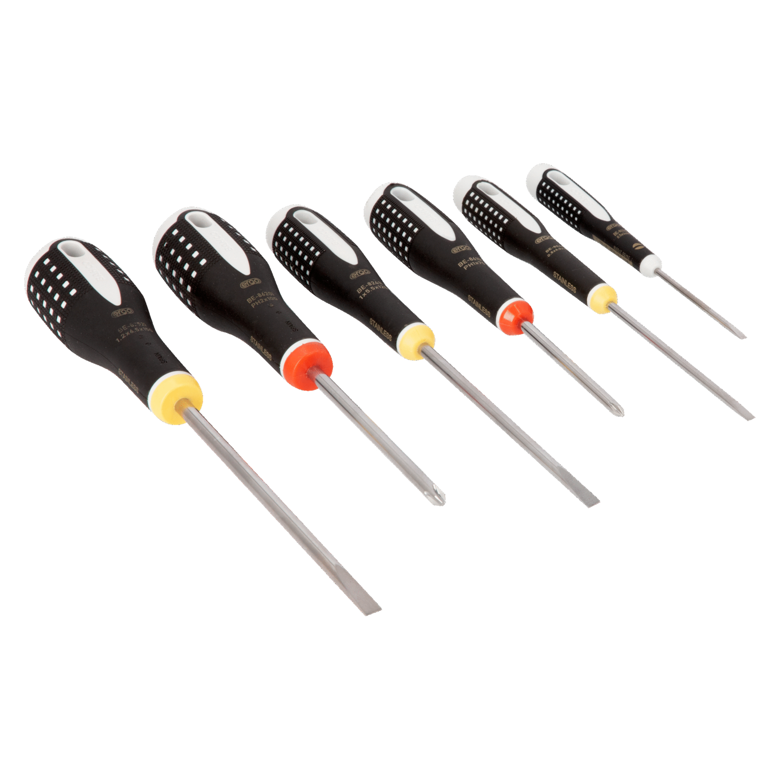 Jeu de tournevis vis à fente et Phillips inox ERGO 6 pcs BAHCO - BE-9881I