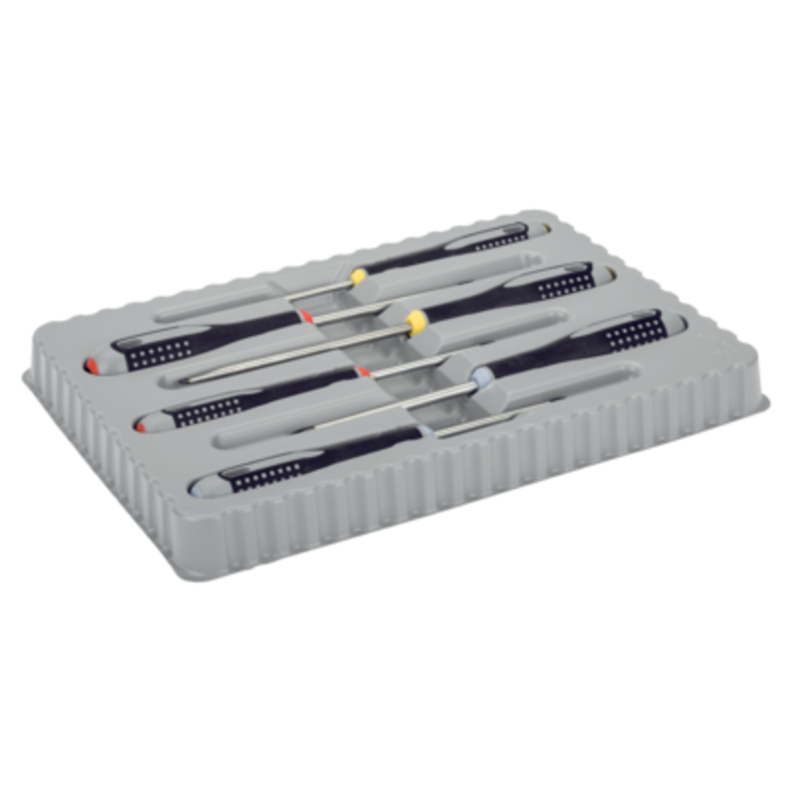 Jeu de tournevis ERGO fente Phillips Pozidriv 6 pcs avec poignée caoutchouc BAHCO - BE-9884