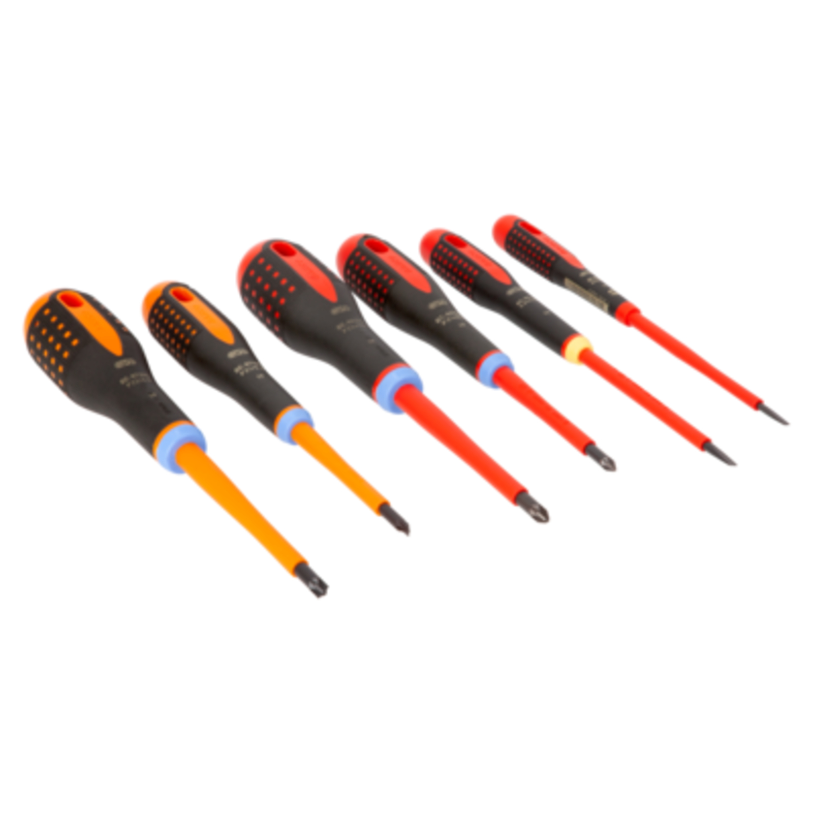 Jeu de tournevis isolés VDE ERGO 6 pcs fente/Pozidriv manche trimatière BAHCO - BE-9884S