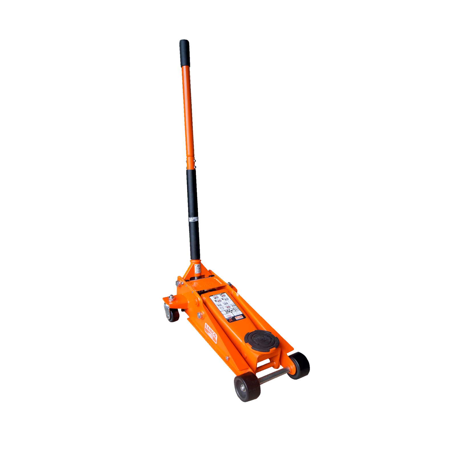 Cric hydraulique compact 3 T levée 130-462 mm avec roues nylon BAHCO - BH1EU3000