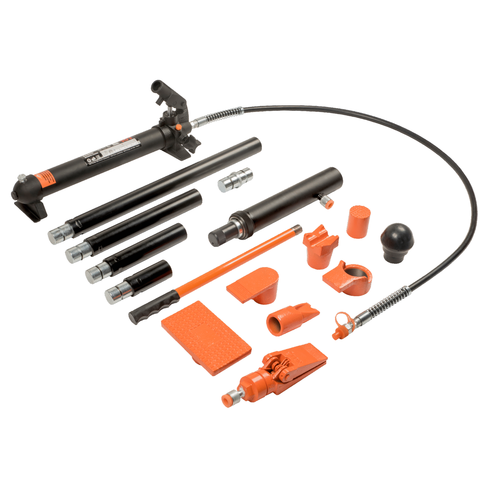 Coffret de vérins portables capacité 4 T et 10 T avec pompe et accessoires BAHCO - BH8PR10000
