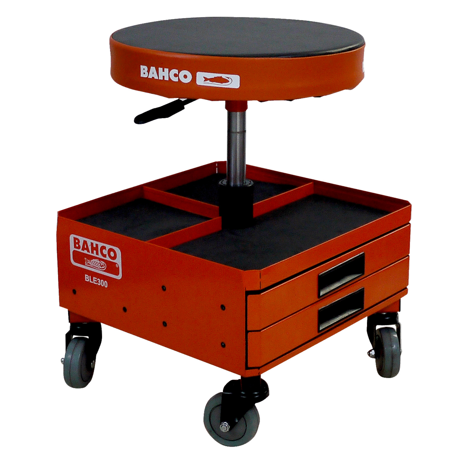 Tabouret pneumatique d’atelier ajustable 435-555 mm avec 3 tiroirs et plateau BAHCO - BLE300