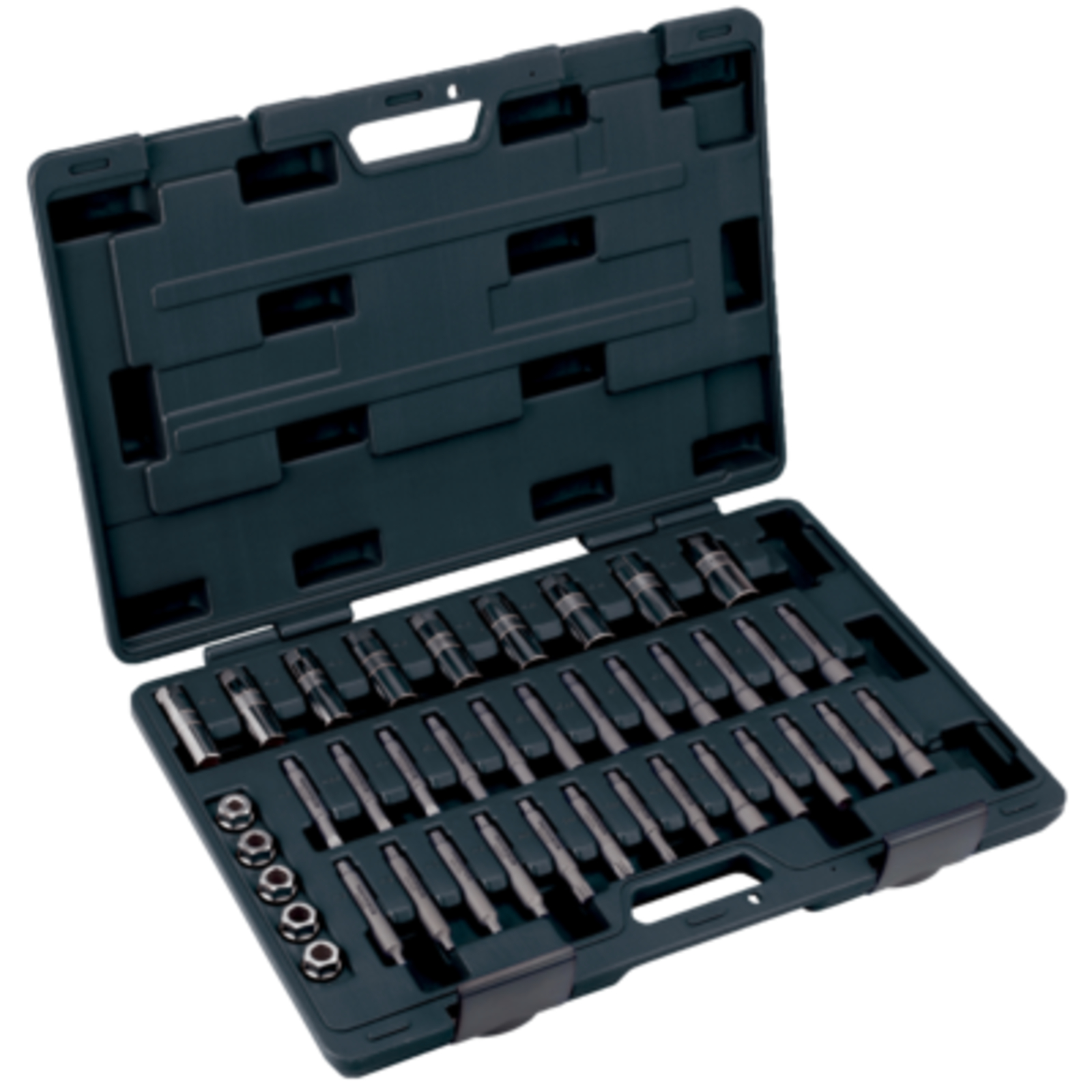 Coffret de révision amortisseurs 39 pièces acier CrV avec boîtier BAHCO - BS1000