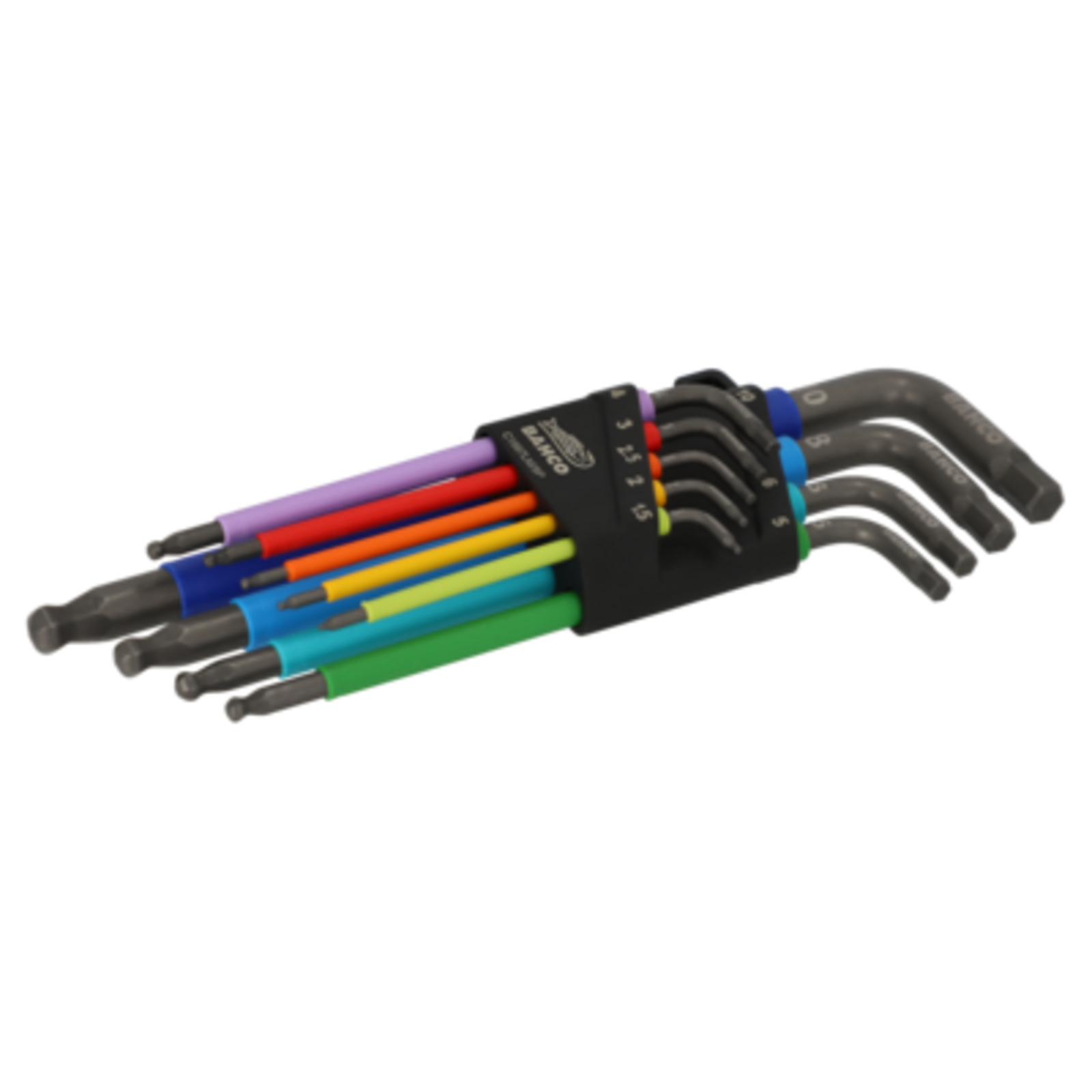 Jeu de 9 clés mâles 6 pans longues colorées 1,5-10 mm avec étui BAHCO - C1997LM/9P
