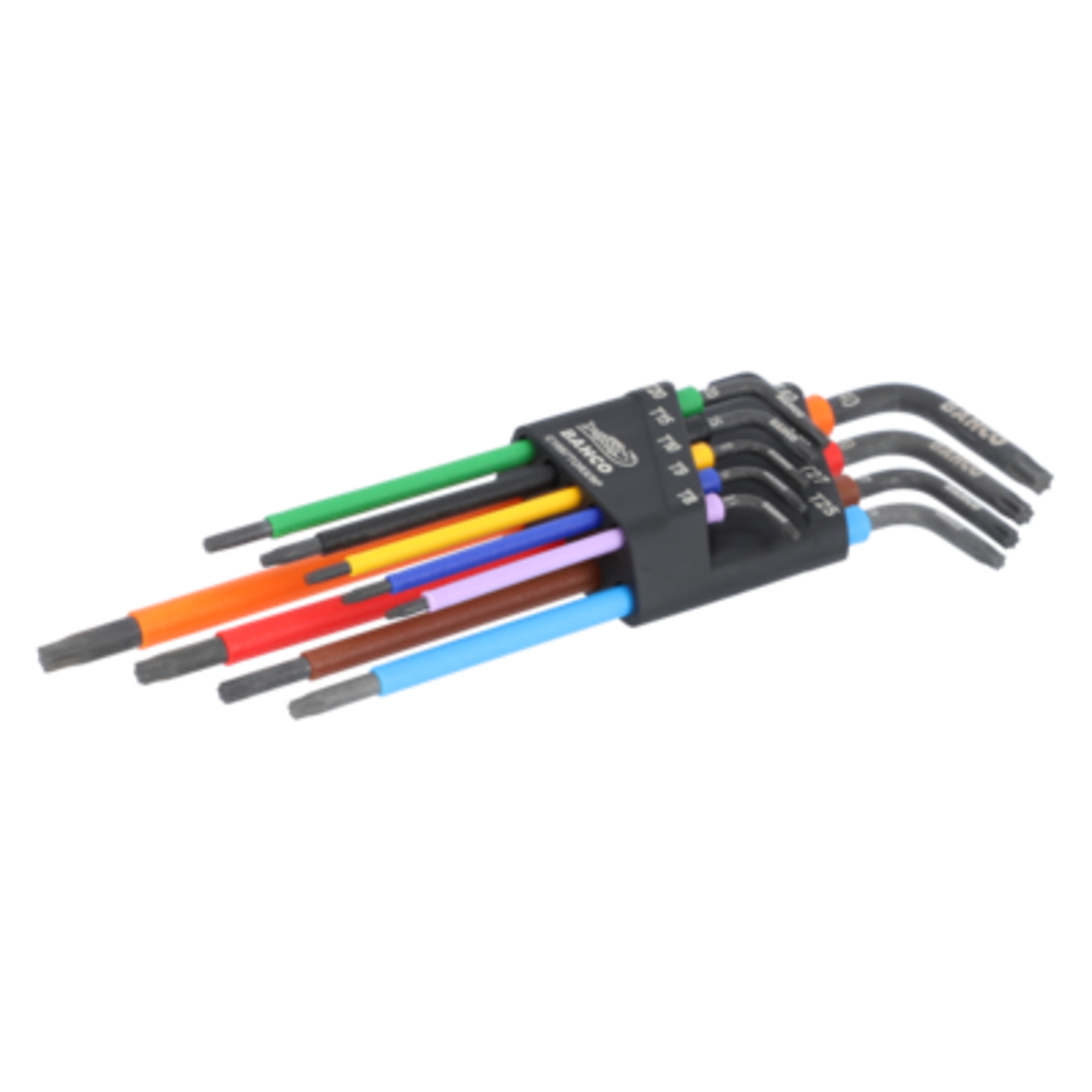 Jeu de 9 clés mâles Torx longues colorées T8-T40 avec étui BAHCO - C1997TORX/9P