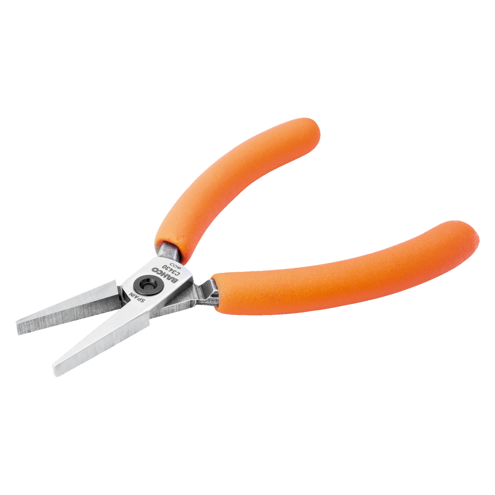Pince à bec plat compacte 129 mm poignées PVC orange BAHCO - C3430IP