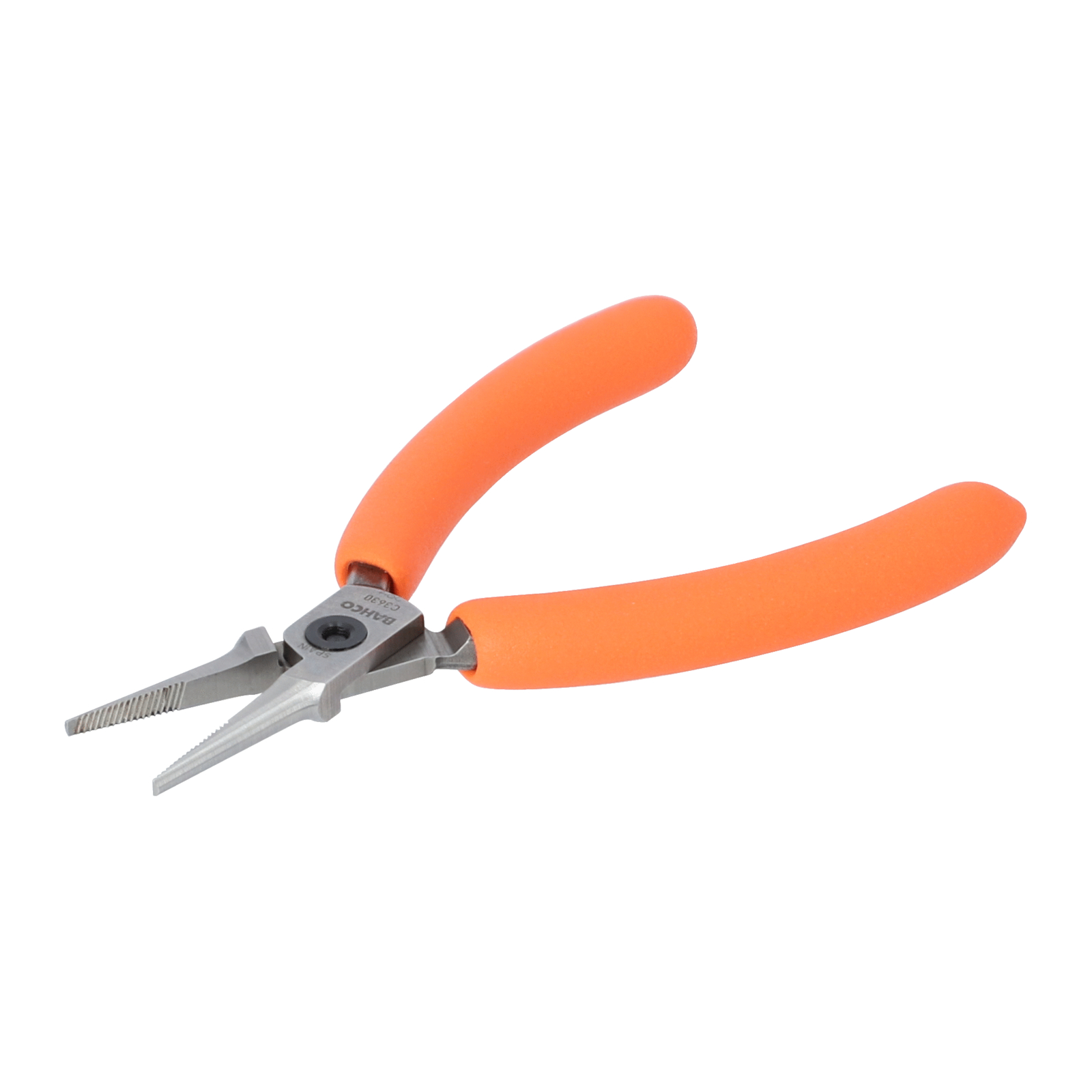 Pince à bec demi-rond 130 mm poignées PVC orange BAHCO - C3630