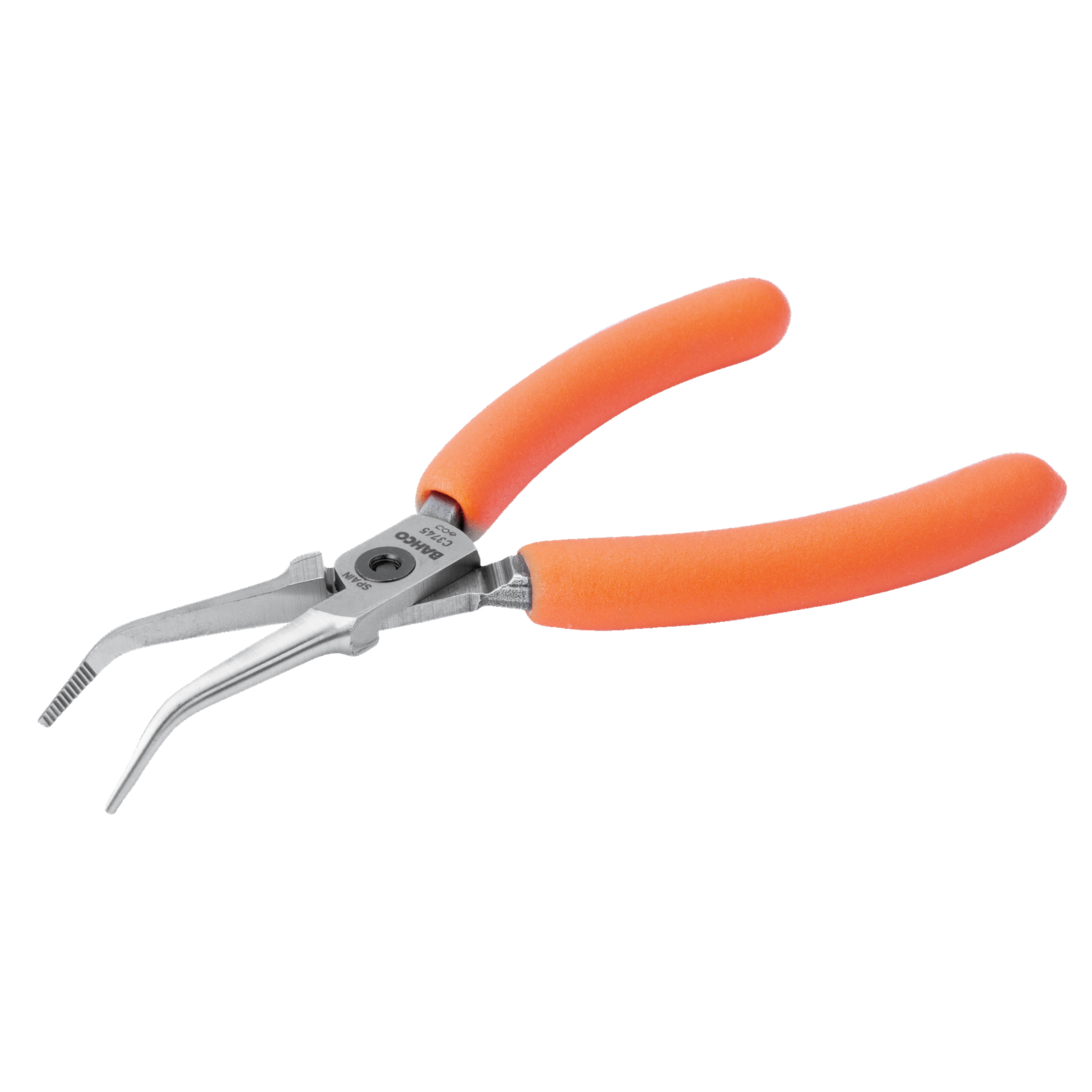 Pince demi-rond bec coudé 45° 141 mm poignées PVC orange BAHCO - C3745IP