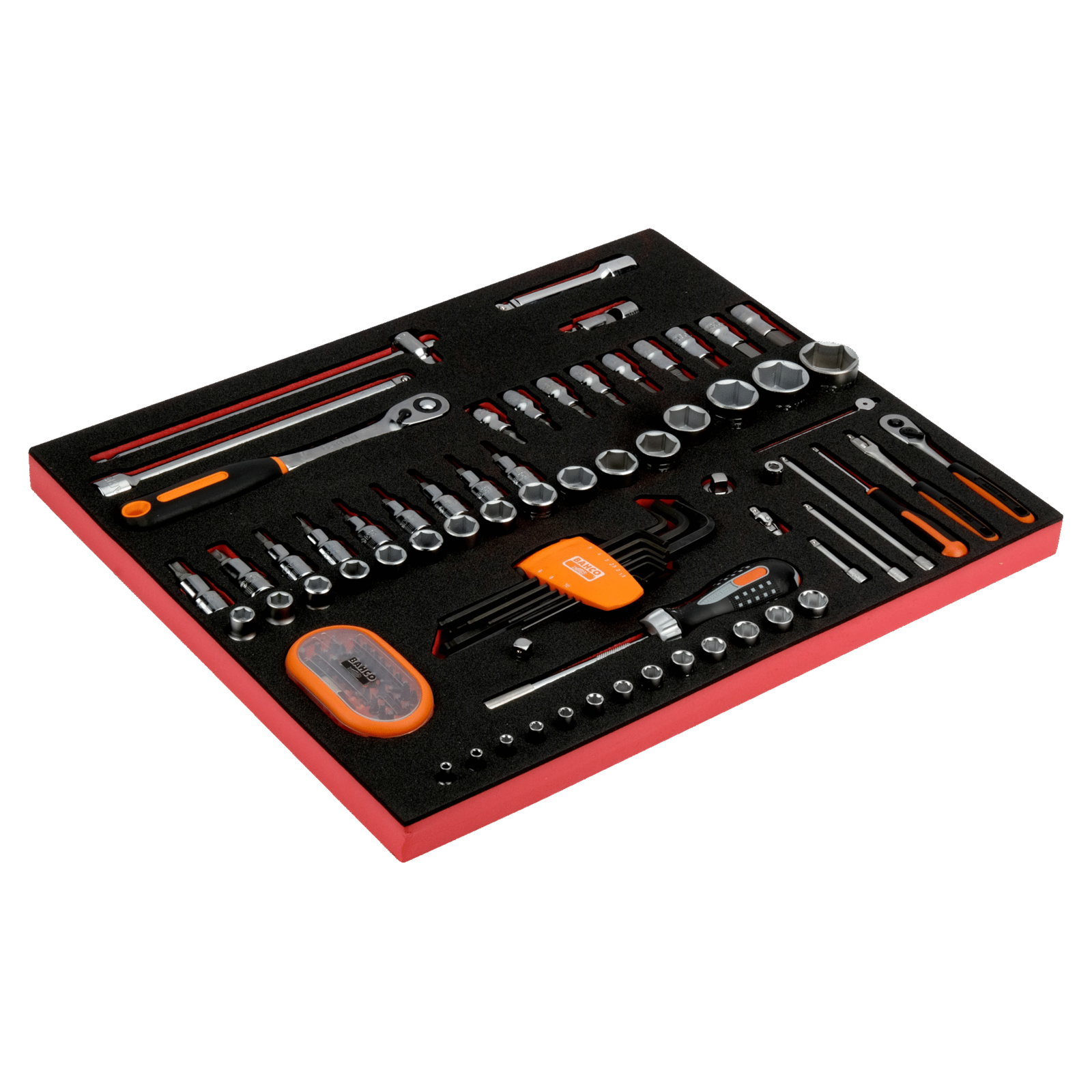 Module mousse Fit&Go 3/3 104 pcs embouts tournevis à cliquet douilles 1/2