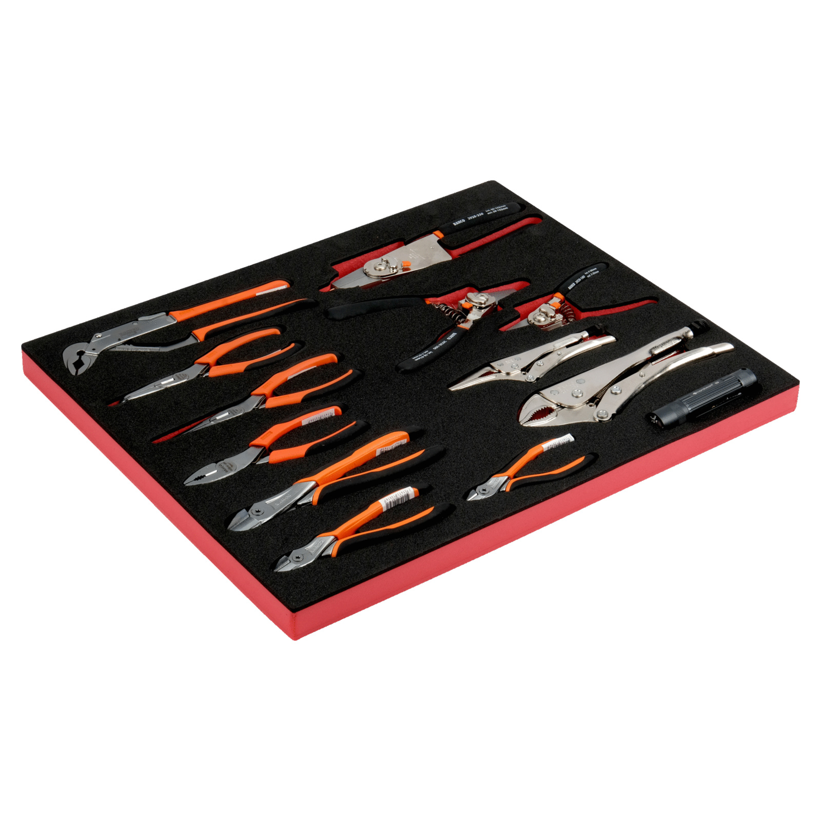 Jeu de pinces 16 pièces module mousse 3/3 Fit&Go pour maintenance générale BAHCO - FF1A11