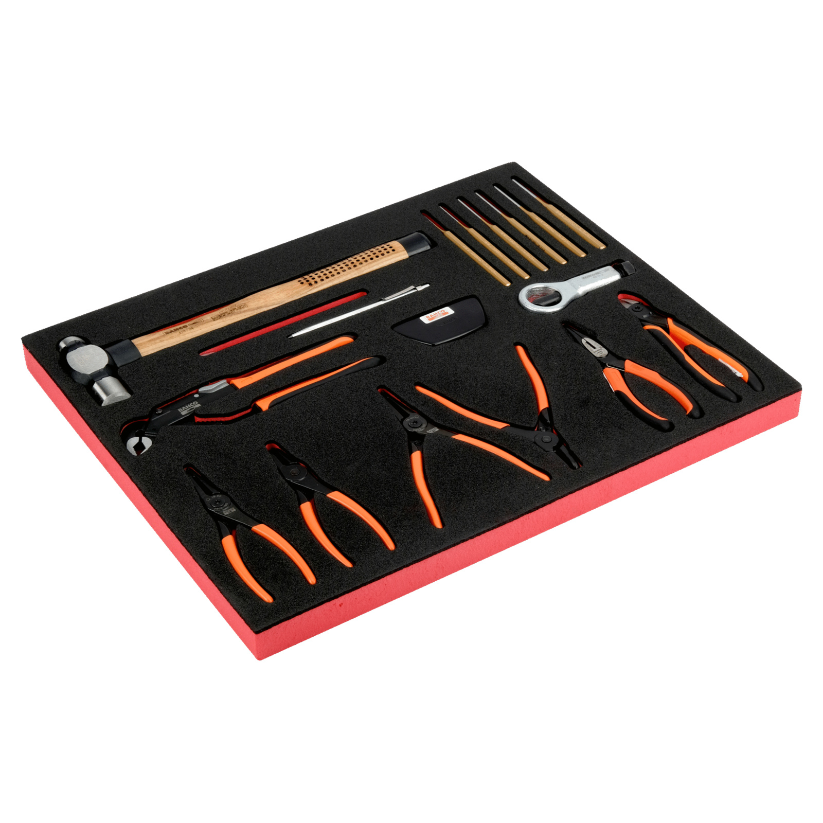 Jeu d'outils de frappe et pinces 18 pièces module mousse 3/3 Fit&Go BAHCO - FF1A114
