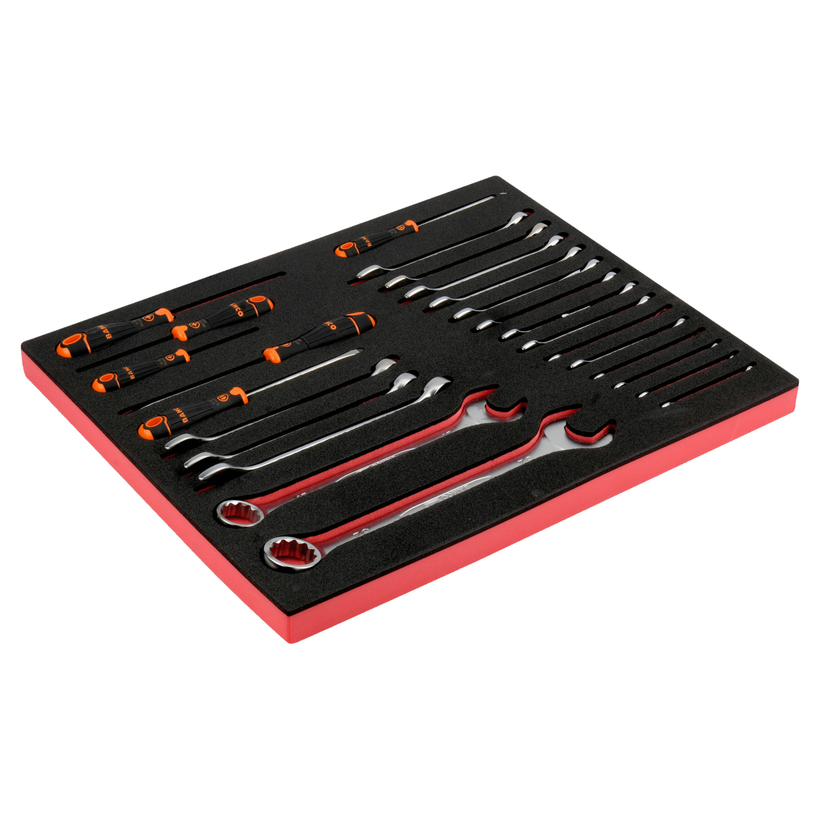 Jeu de clés mixtes 6-32 mm et tournevis 25 pcs module mousse Fit&Go BAHCO - FF1A124