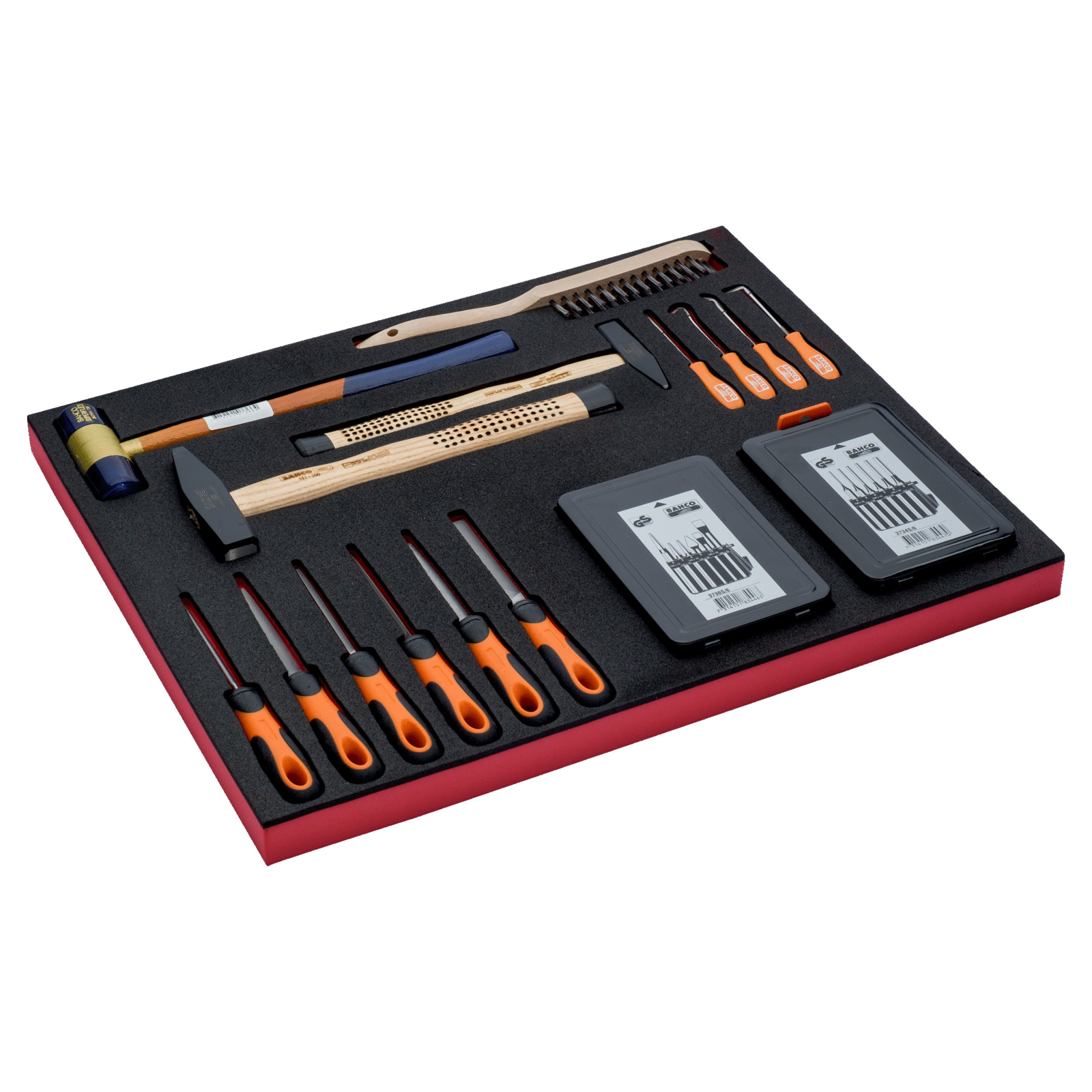 Jeu d'outils frappe et limes 24 pcs module mousse 3/3 Fit&Go BAHCO - FF1A18