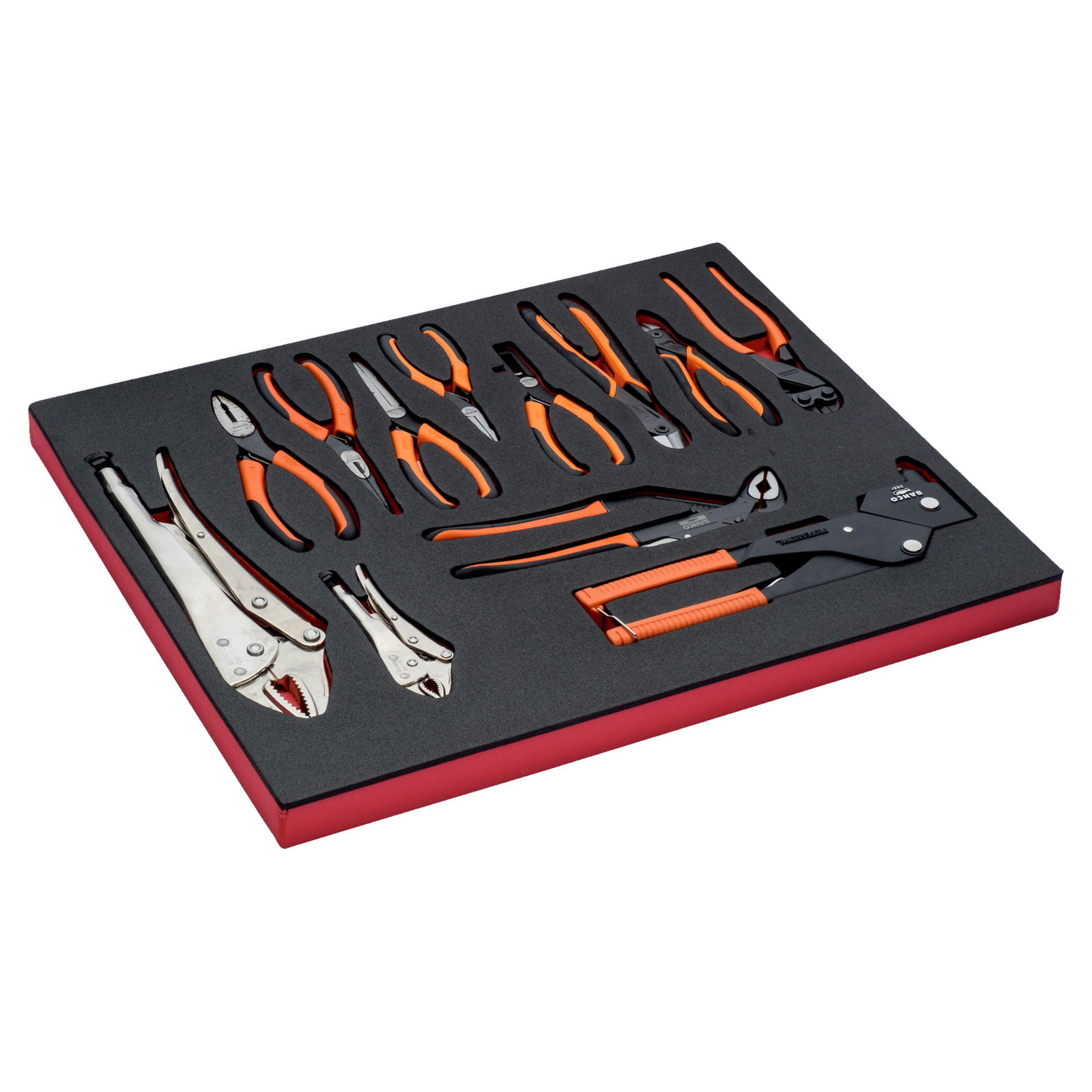 Jeu de pinces 12 pièces module mousse 3/3 Fit&Go pour maintenance générale BAHCO - FF1A4001