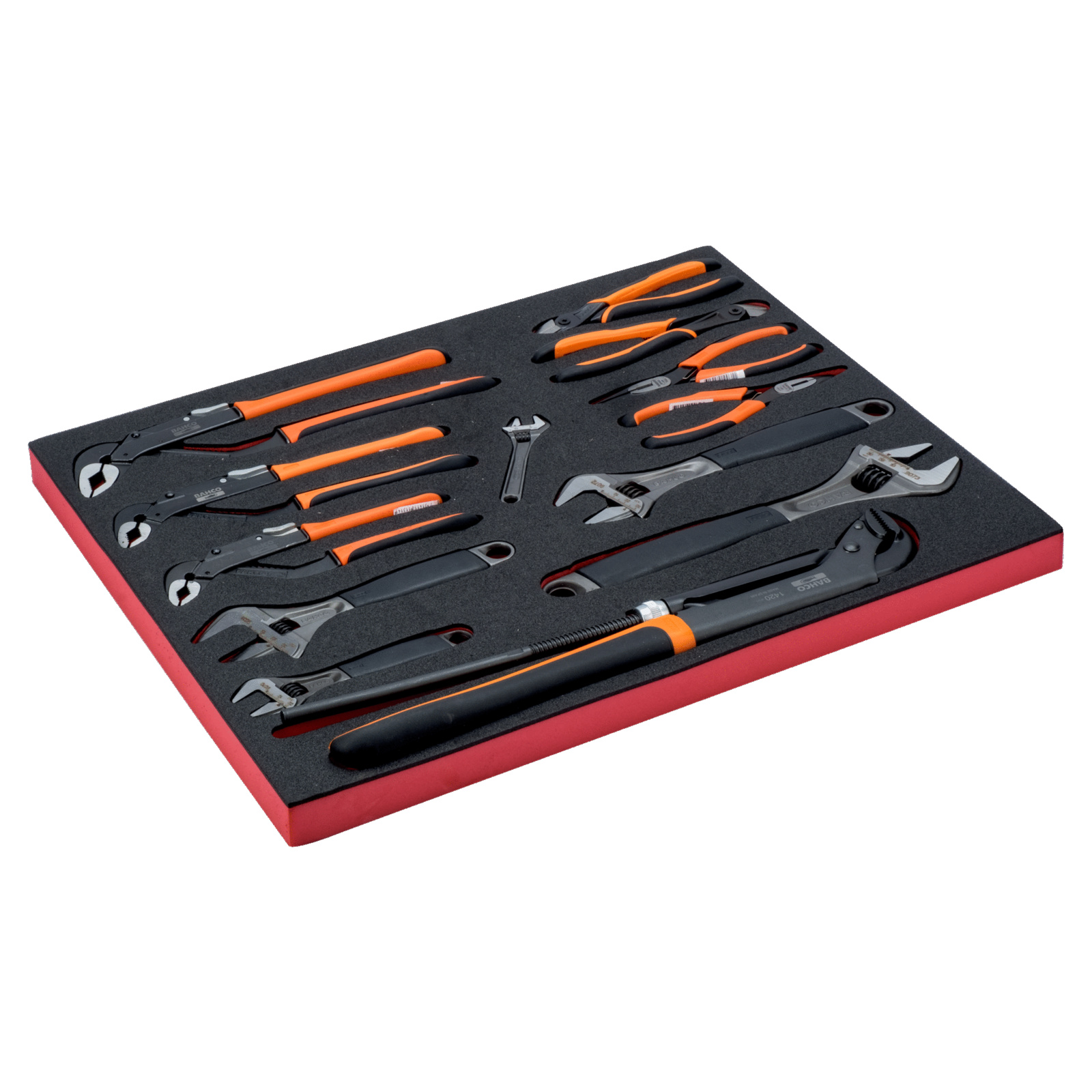 Jeu de pinces et clés 13 pièces module mousse 3/3 Fit&Go BAHCO - FF1A50