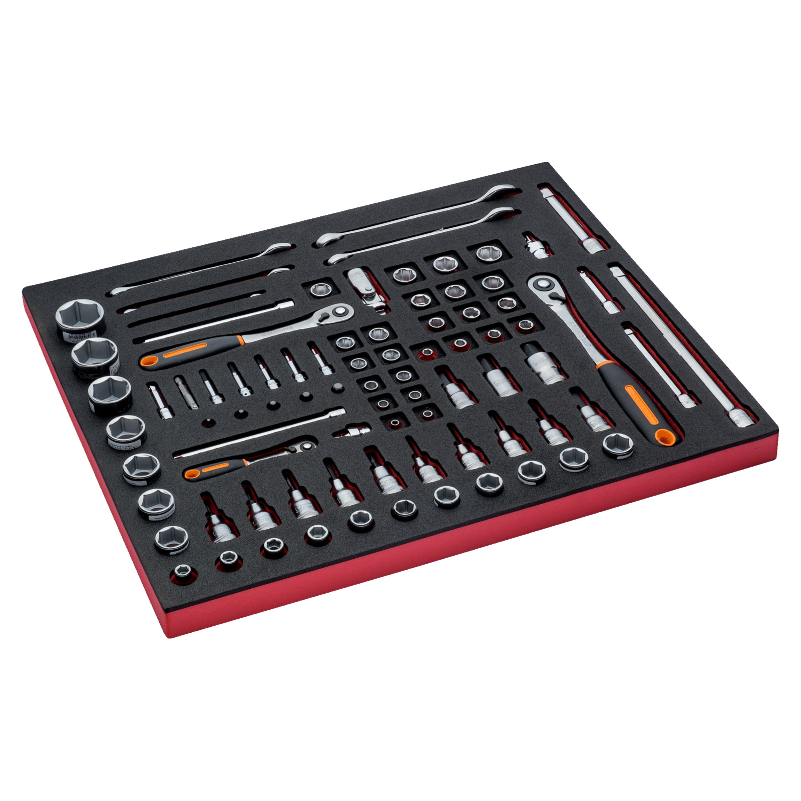 Jeu de clés mixtes et douilles 83 pièces module mousse 3/3 Fit&Go BAHCO - FF1A5005