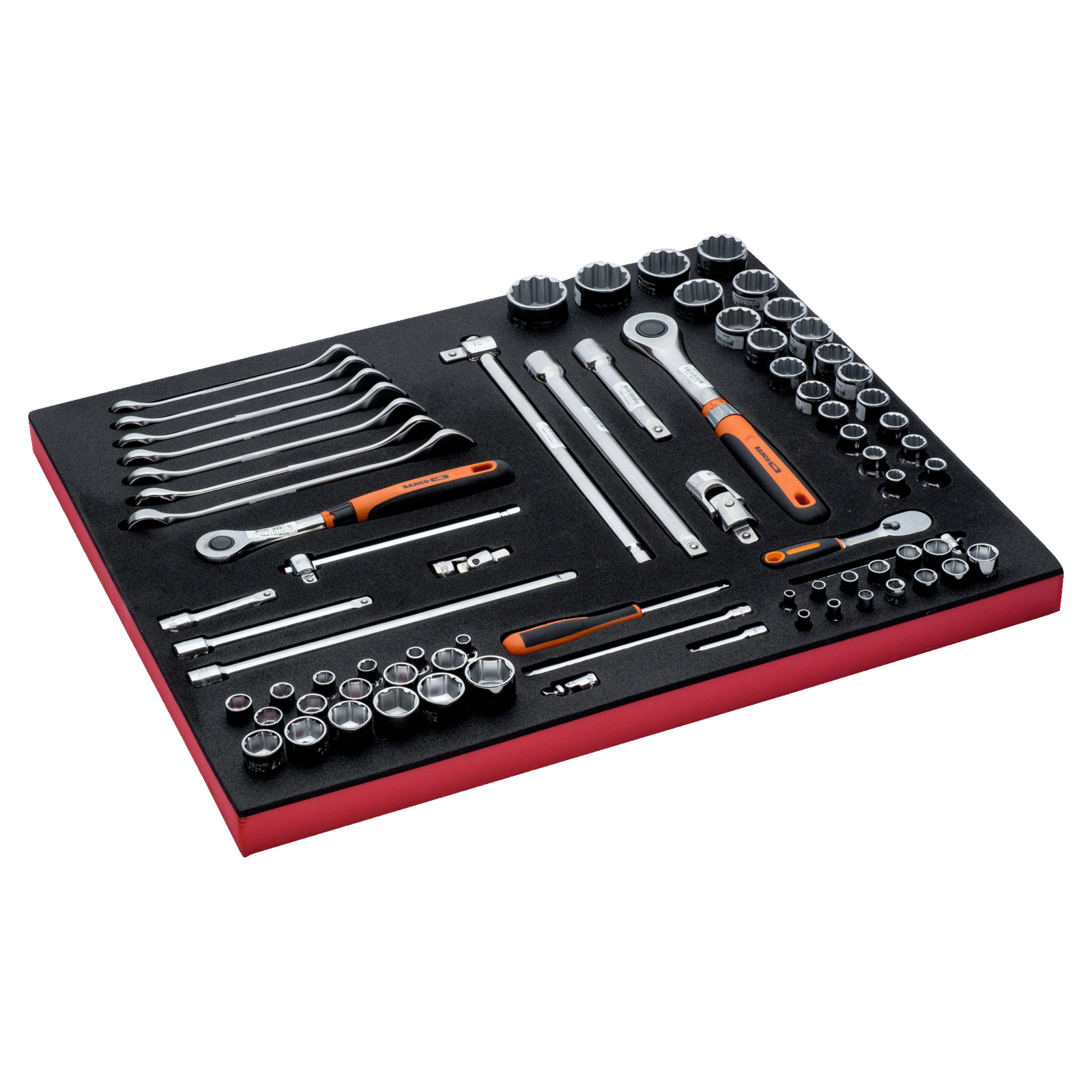Jeu de douilles et clés 75 pièces module mousse 3/3 Fit&Go BAHCO - FF1A5032