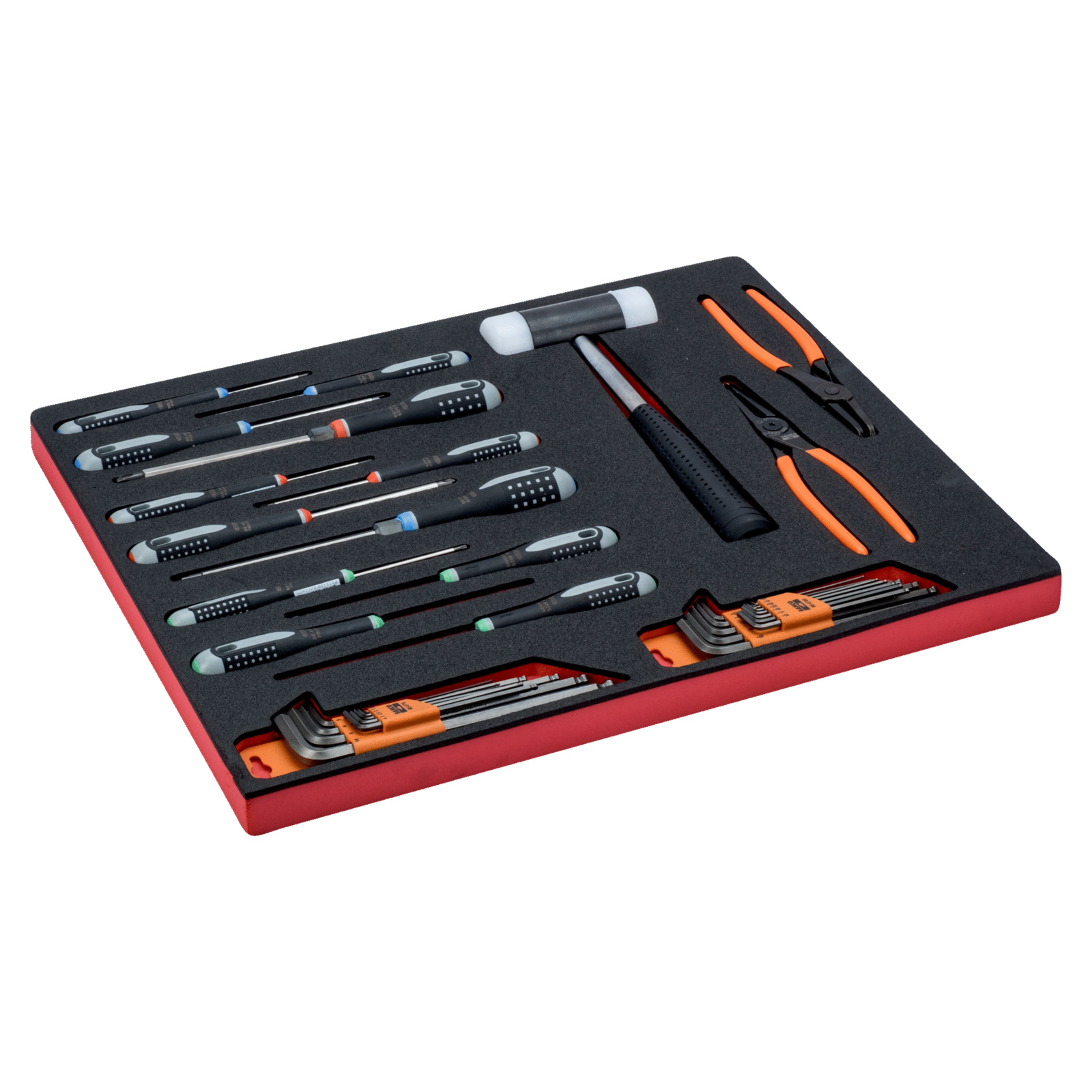 Jeu de tournevis ERGO et clés mâles 6 pans 38 pcs module mousse 3/3 Fit&Go BAHCO - FF1A53